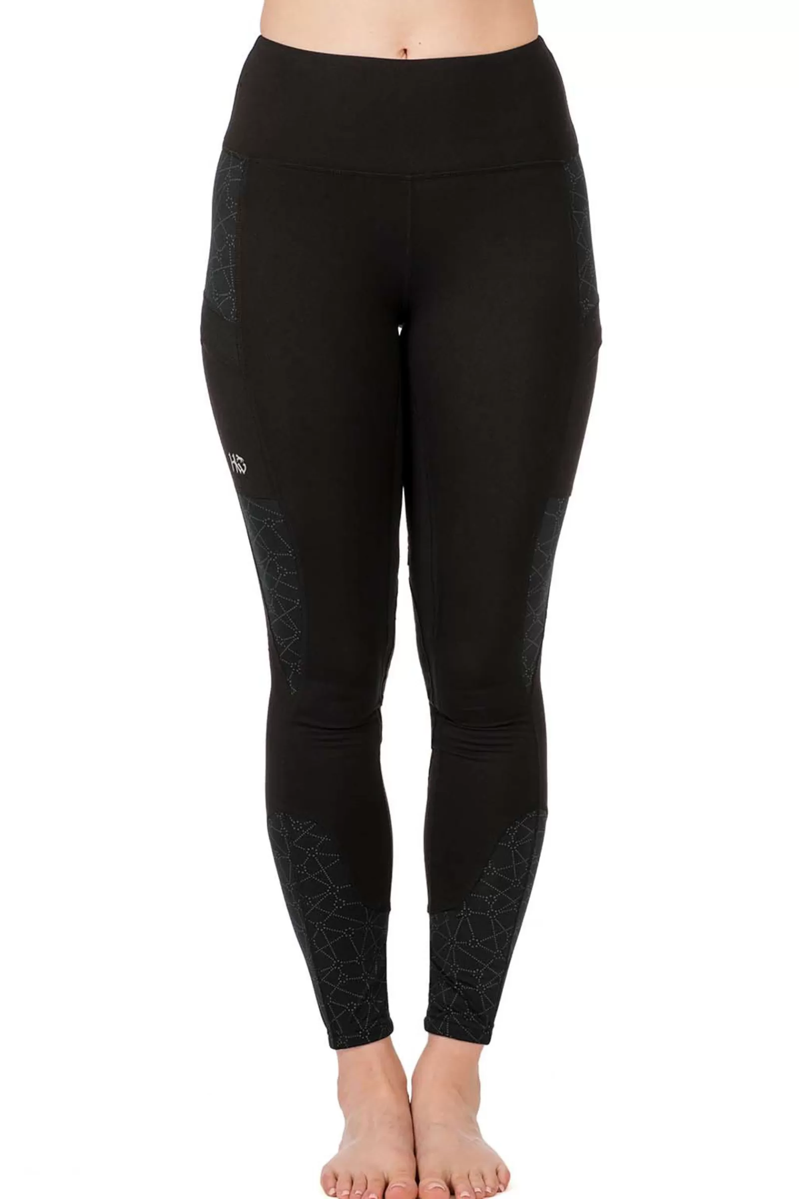 Riding Tights*horseware Reflective Riding Tights Black/ Reflex