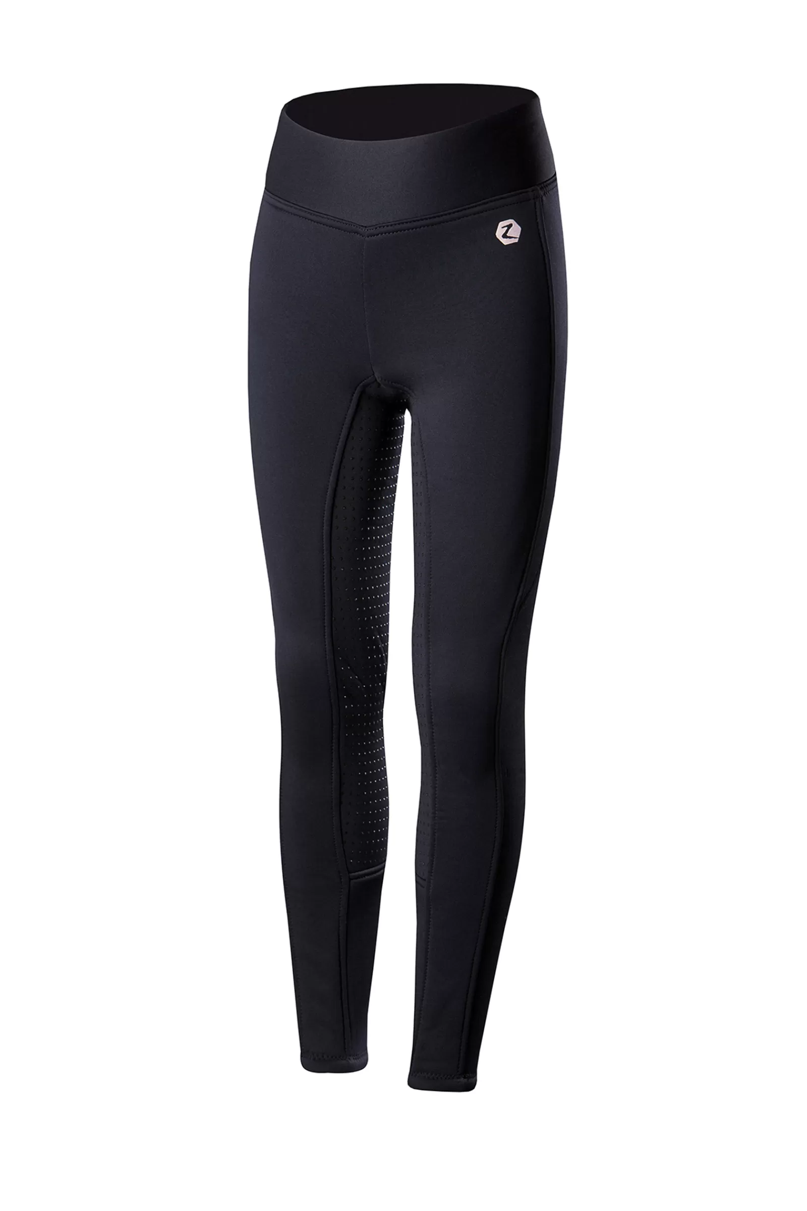 Riding Tights*horze Active Kids Winter Silicone Full Seat Riding Tights Dark Navy