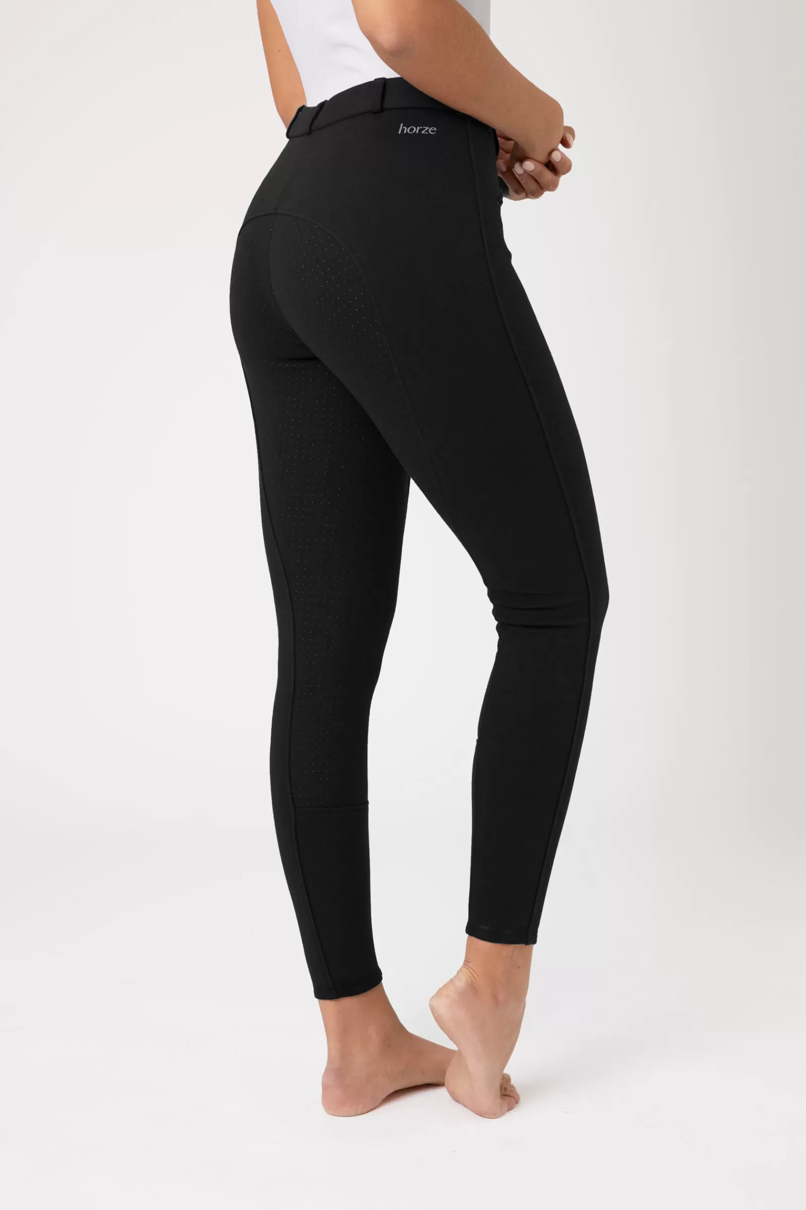 Full Seat Breeches*horze Active Women'S Silicone Full Seat Breeches Black