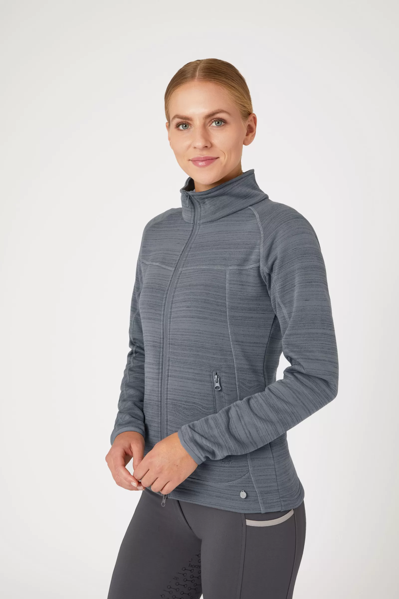 Riding Jumpers & Fleeces*horze Addison Women'S Fleece Riding Riding Jacket Blackened Pearl Grey