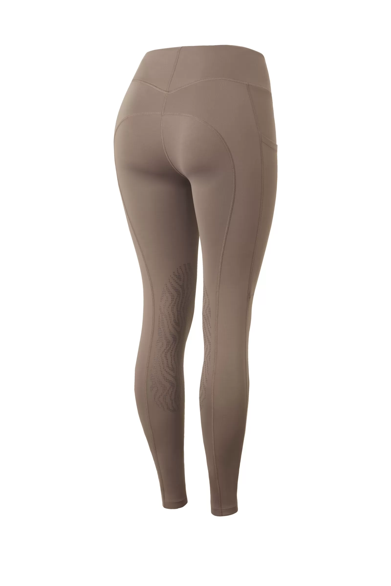 Riding Tights*horze Alyssa Women'S Knee Grip Tights Iron Grey Brown