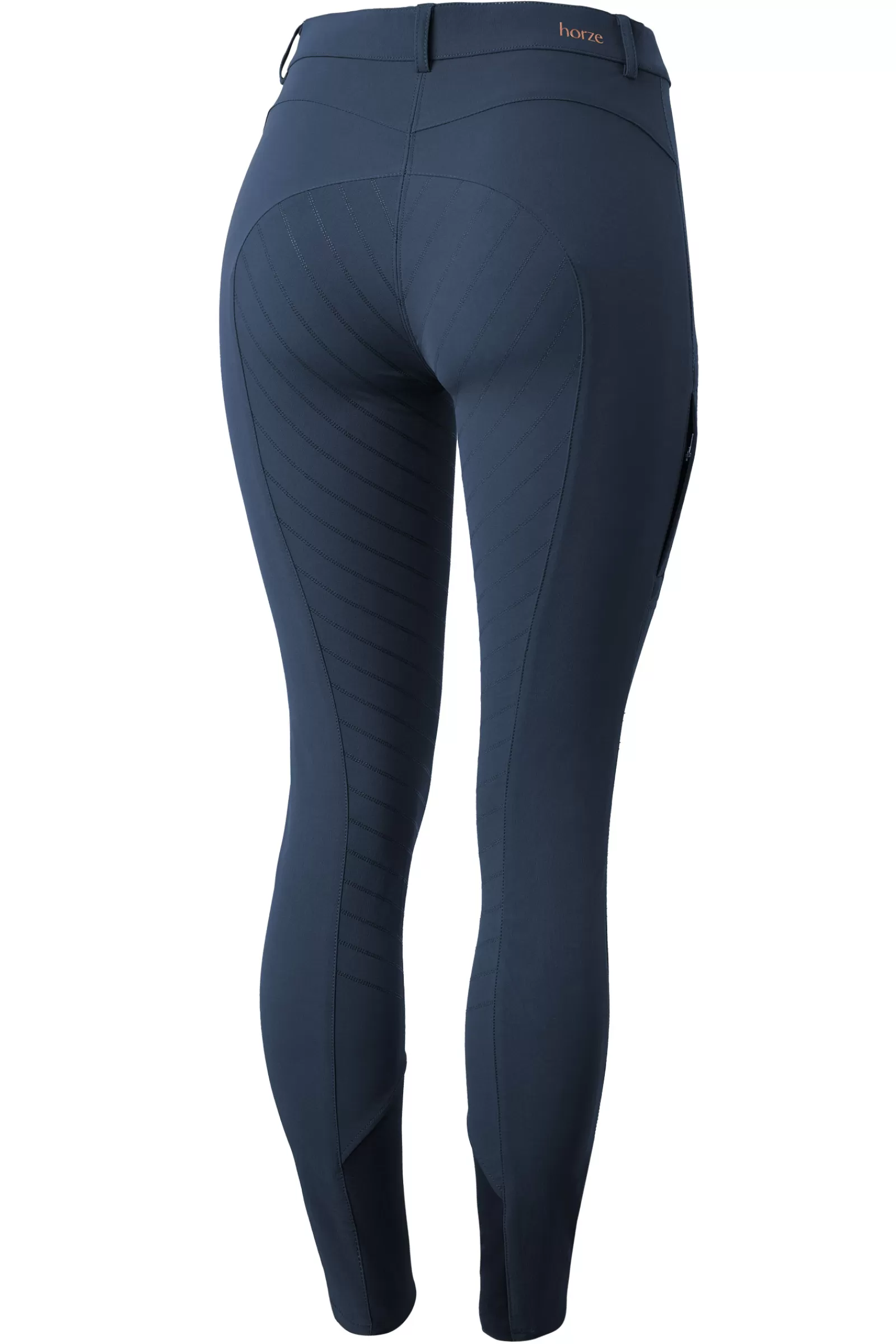Full Seat Breeches*horze Anna Women'S Silicone Full Seat Breeches With Phone Pocket Obscure Night Blue