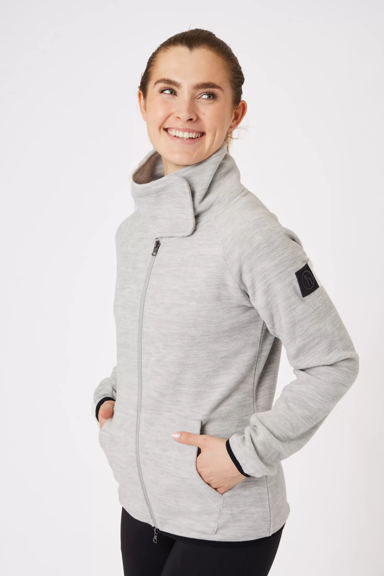 Riding Jumpers & Fleeces*horze Aria Women'S Fleece Riding Jacket Quiet Grey