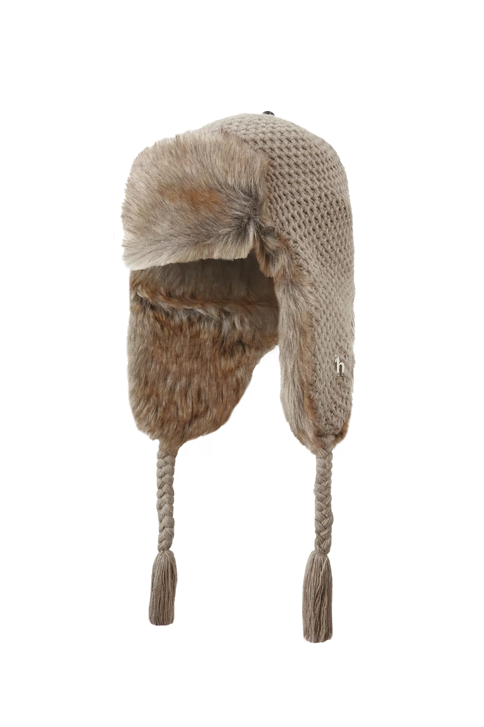 Caps & Headbands*horze Bea Trapper Hat With Faux Fur Roasted Cashew (Beige)