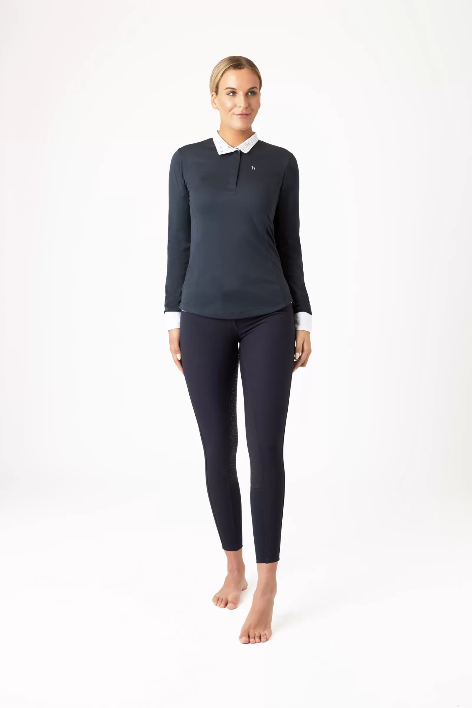 Tops & T-Shirts*horze Blaire Women'S Long-Sleeved Functional Show Shirt Dark Navy