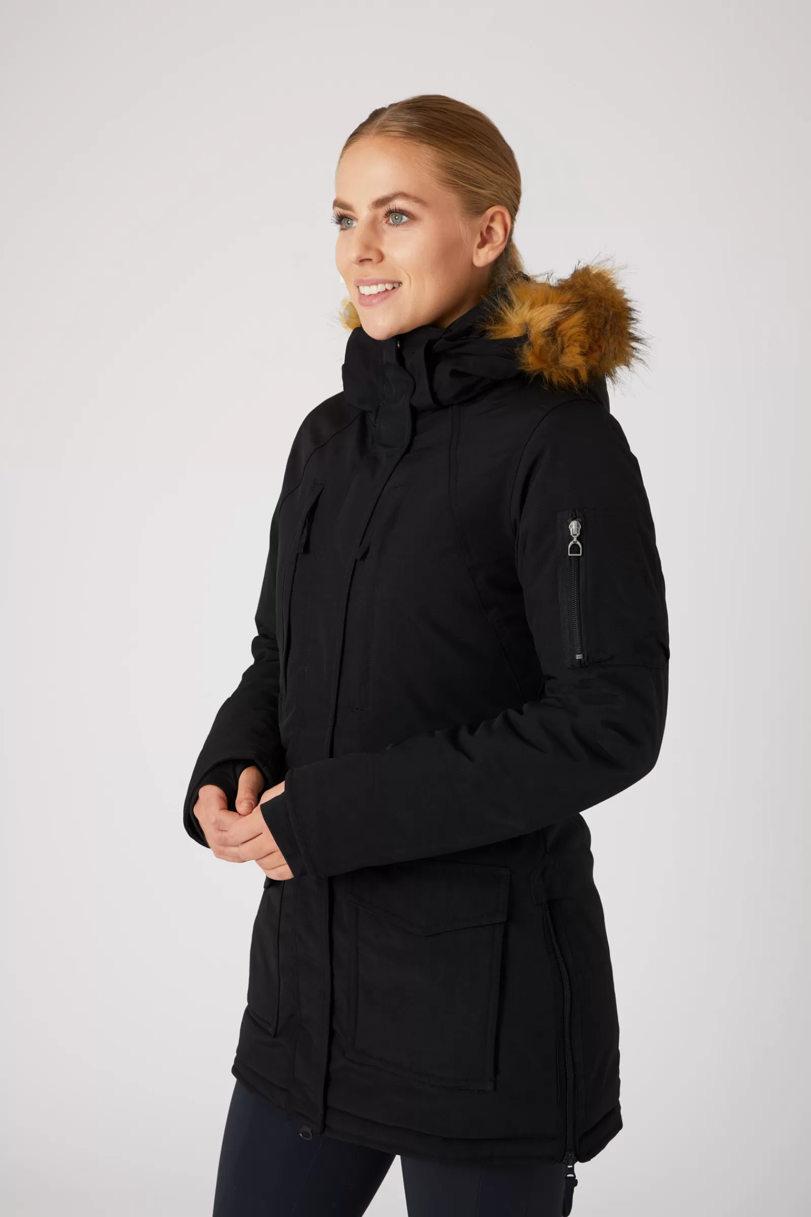 Coats & Jackets*horze Brooke Women'S Long Parka Riding Jacket Black