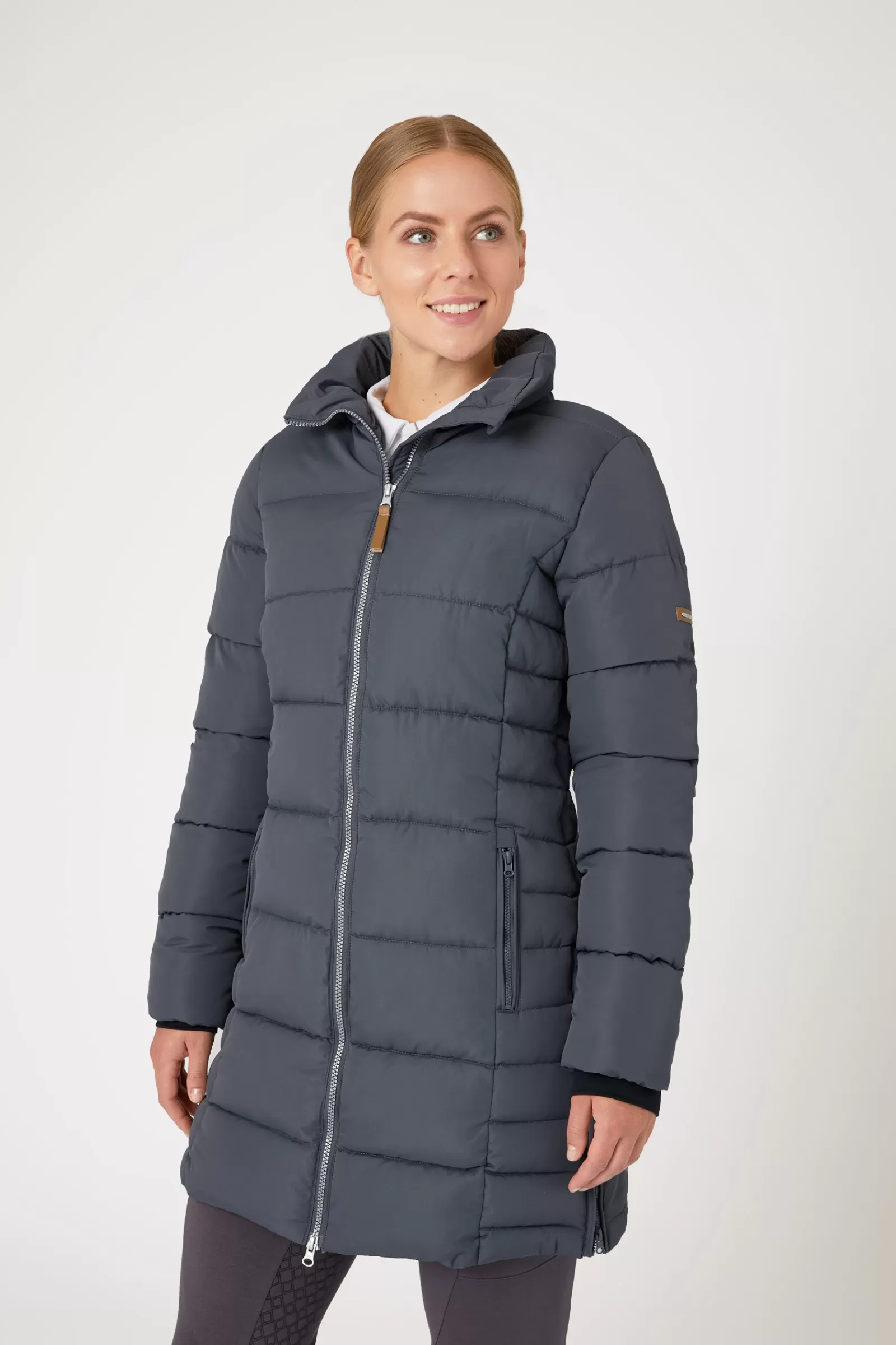 Coats & Jackets*horze Claire Women'S Padded Riding Parka Blackened Pearl Grey