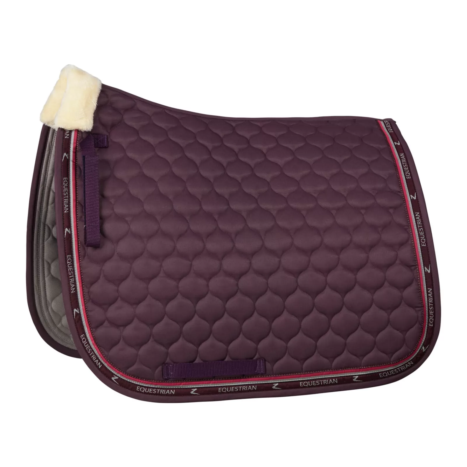 horze Claremont Dressage Saddle Pad With Faux Fur> Dressage Saddle Pads