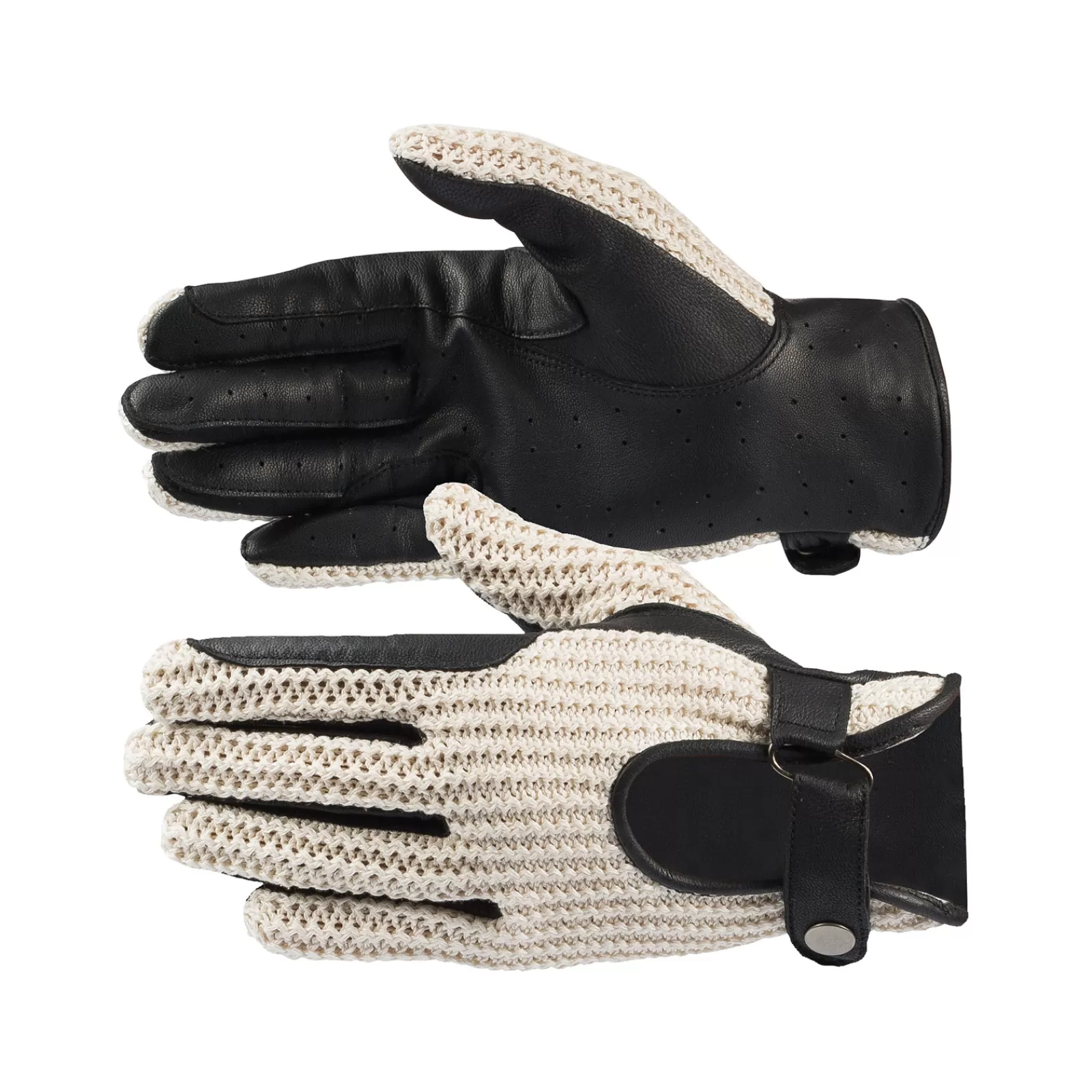 All Season Gloves*horze Crochet Riding Gloves Black/Off-White