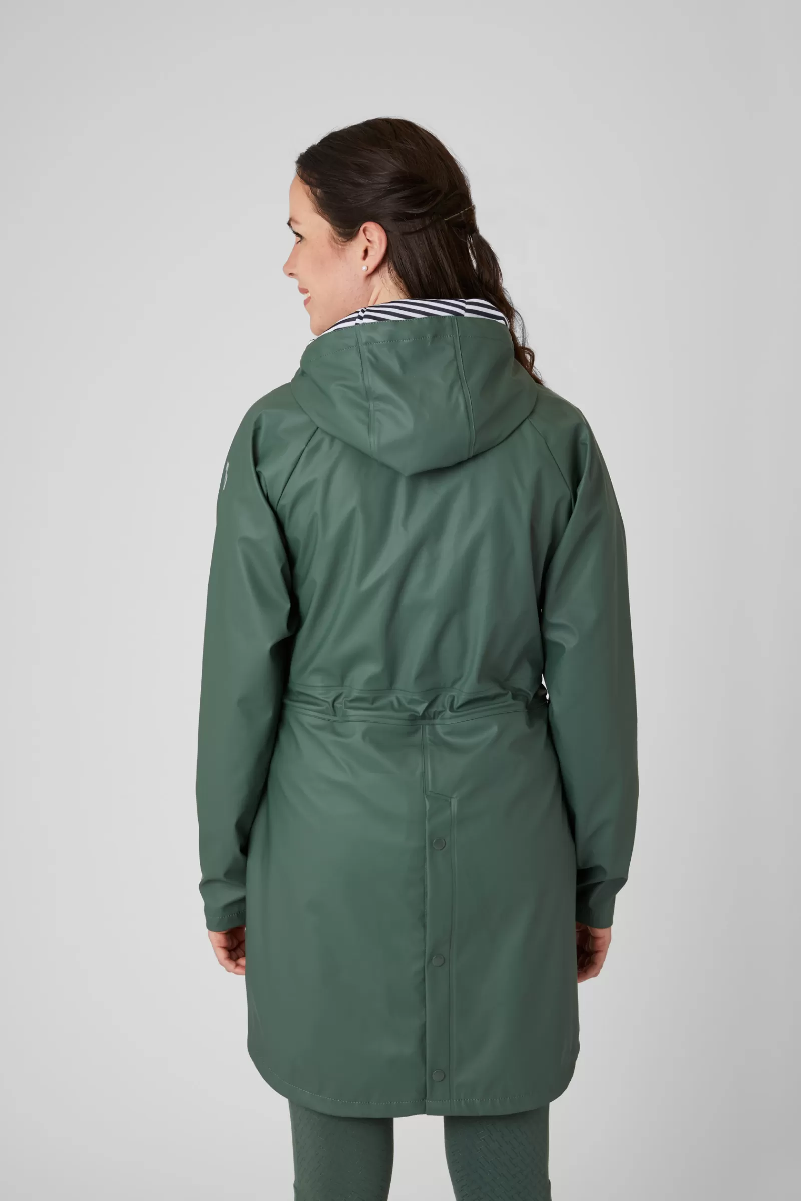 Rain Clothing*horze Dania Women'S Pu Rain Coat With Jersey Lining Cilantro Green