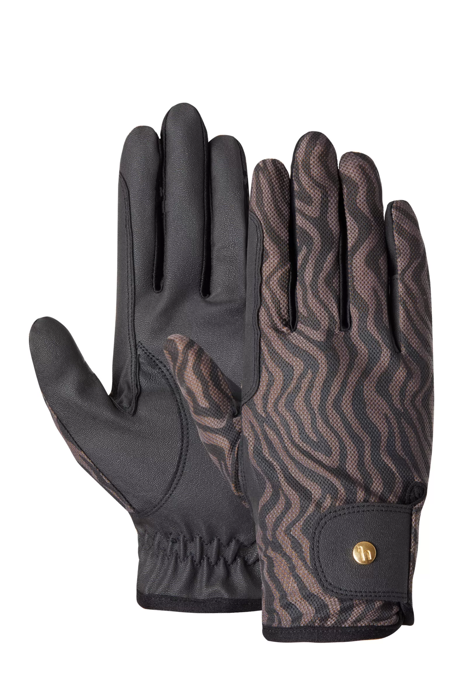 Summer Riding Gloves*horze Elenor Women'S Mesh Riding Gloves Iron Grey Brown