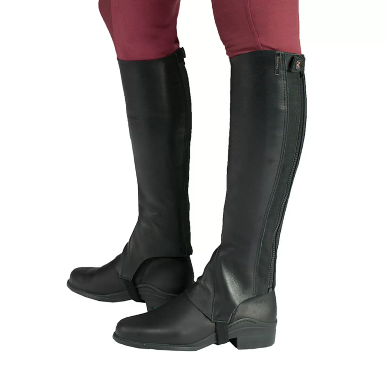 Half Chaps*horze Franci Soft Leather Chaps Black