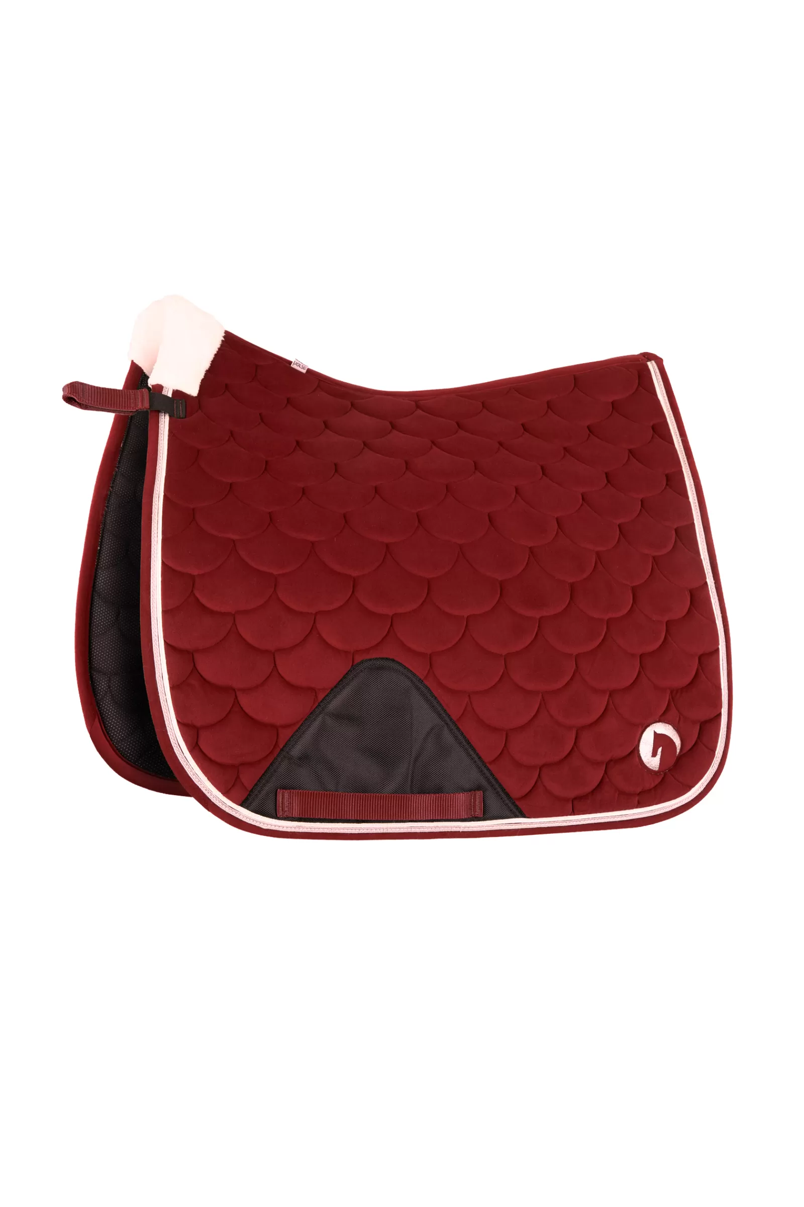 horze Geneva Dressage Saddle Pad With Faux Fur> Dressage Saddle Pads