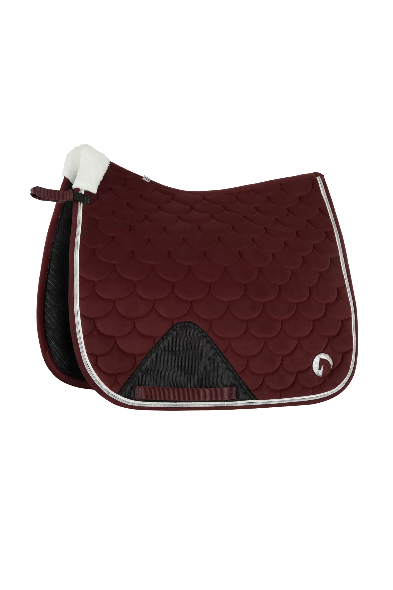 horze Geneva Dressage Saddle Pad With Faux Fur> Dressage Saddle Pads