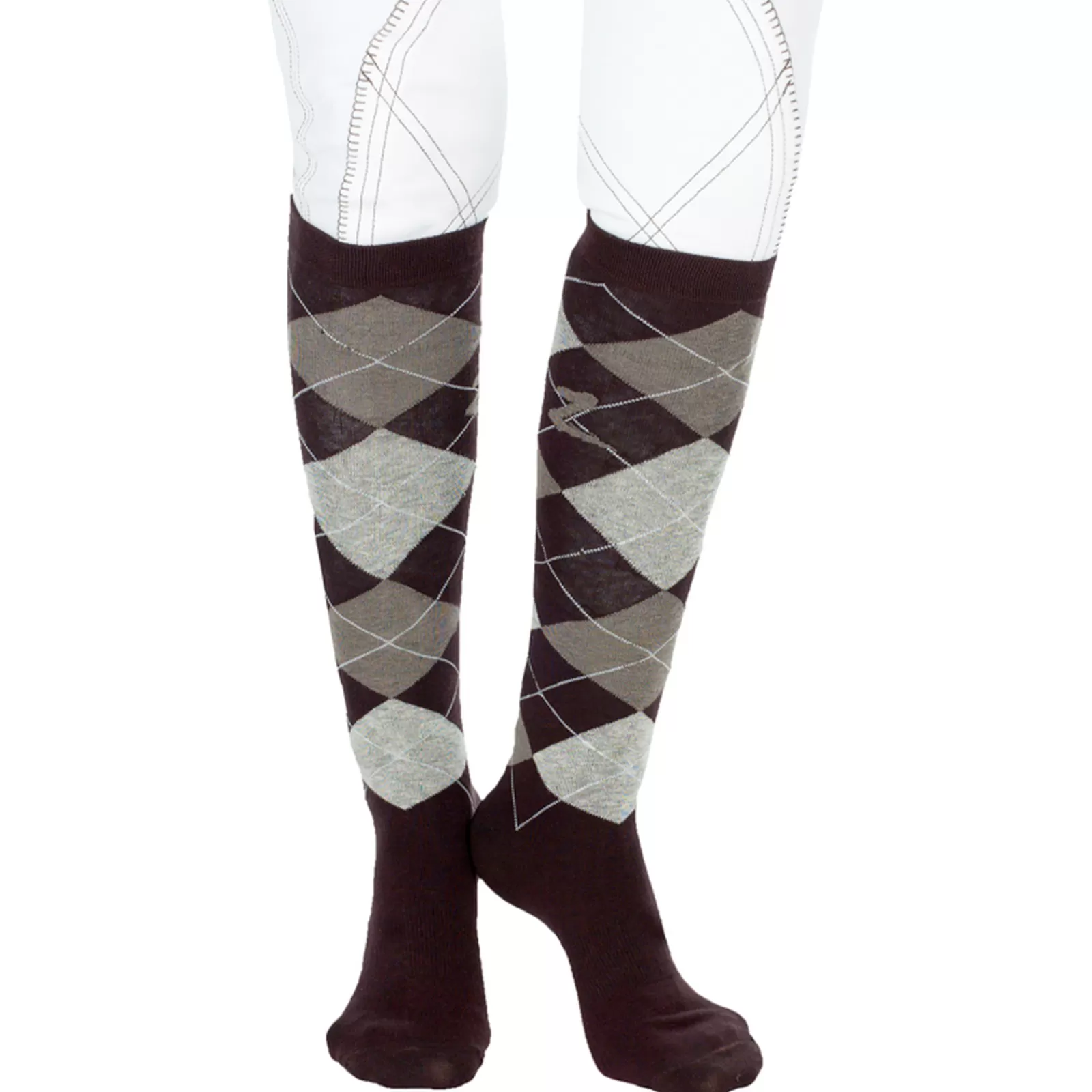 Riding Socks*horze Holly Argyle Riding Socks Dark Brown