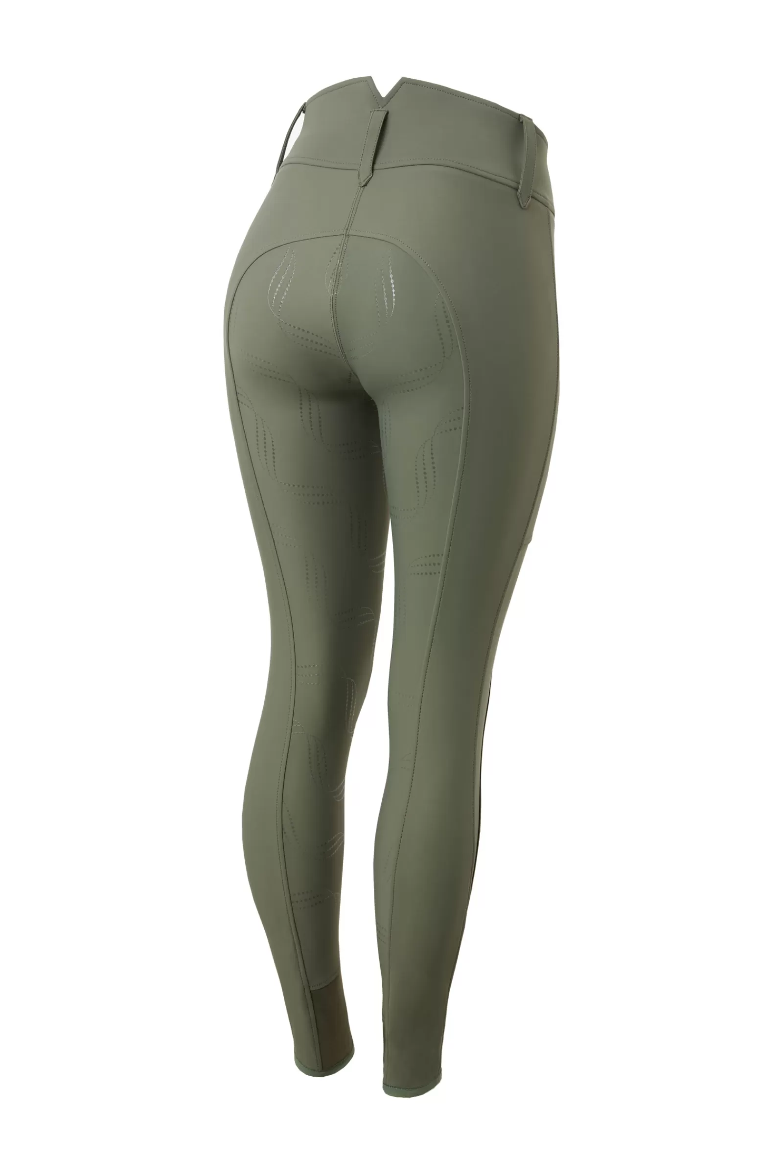 Full Seat Breeches*horze Indira Women'S Full Seat Breeches With High Waist Beetle Khaki Green
