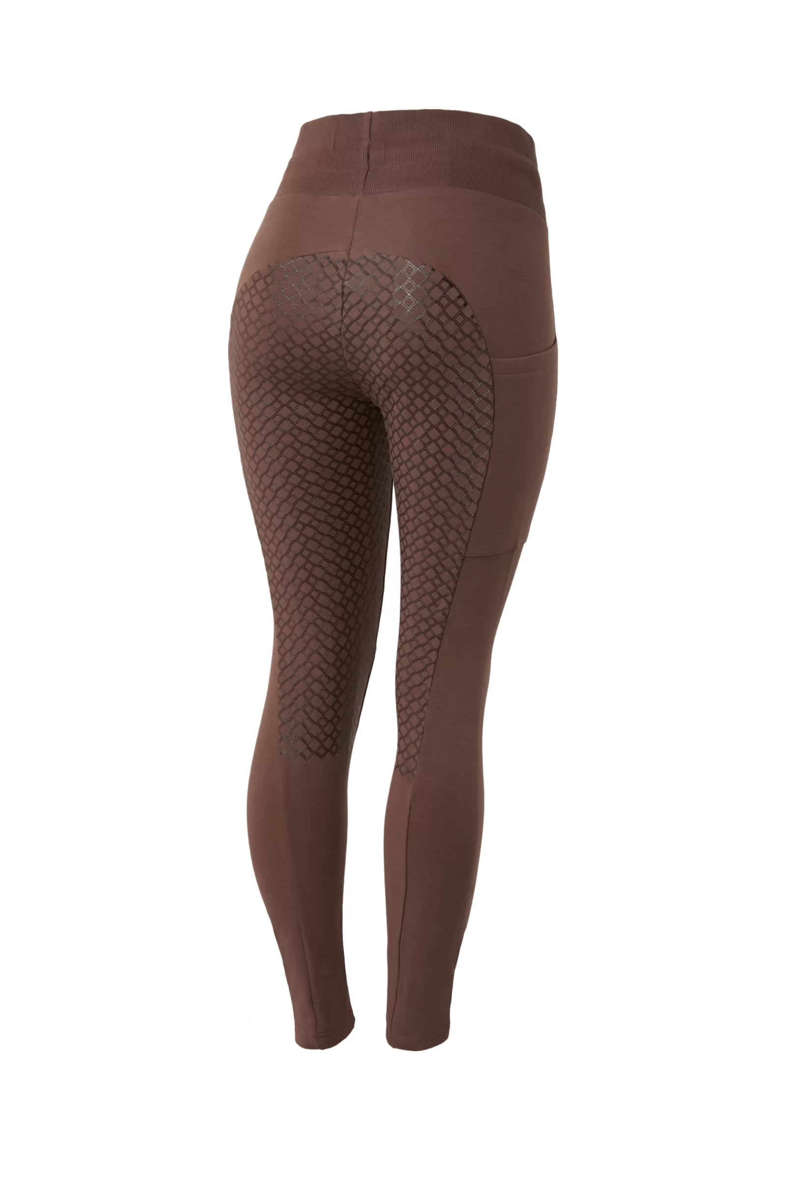 Riding Tights*horze Jade Women'S Cotton Stretch Full Grip Riding Tights French Roast Dark Brown