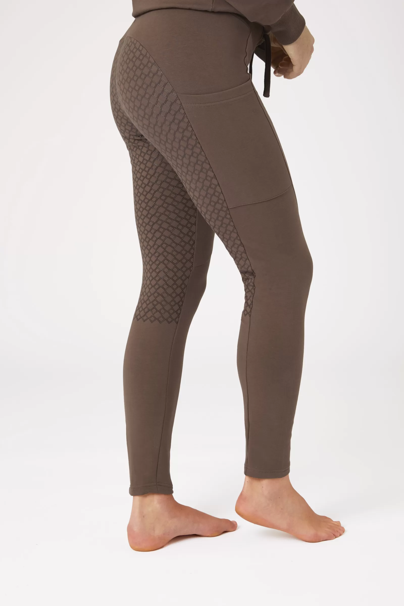 Riding Tights*horze Jade Women'S Cotton Stretch Full Grip Riding Tights French Roast Dark Brown