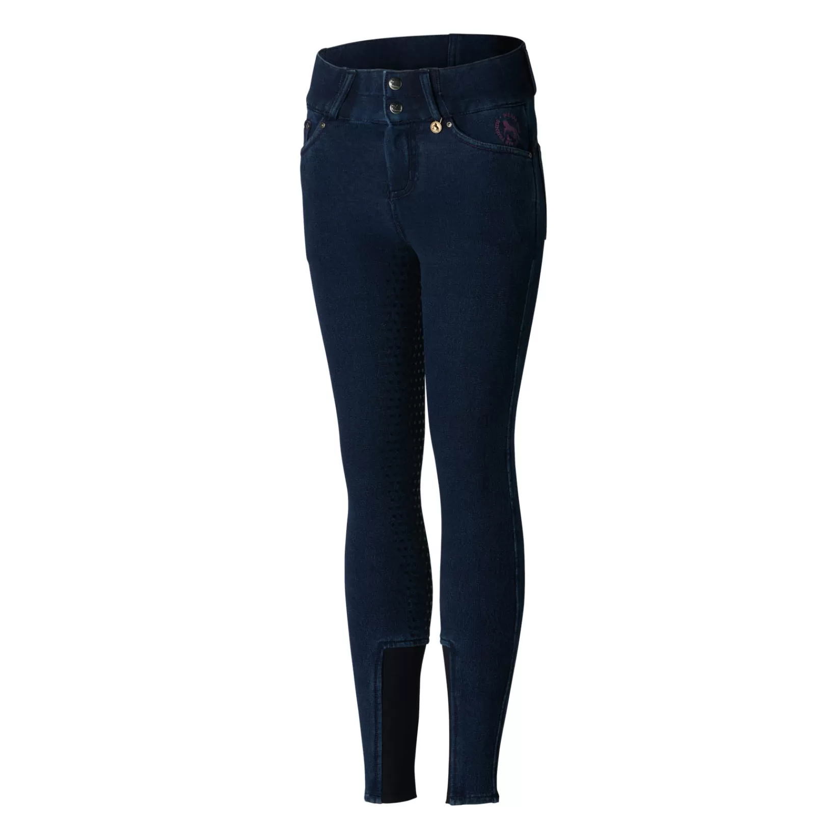 Jodhpurs & Breeches*horze Kacy Kids Denim Thermo Full Seat Breeches Dark Blue