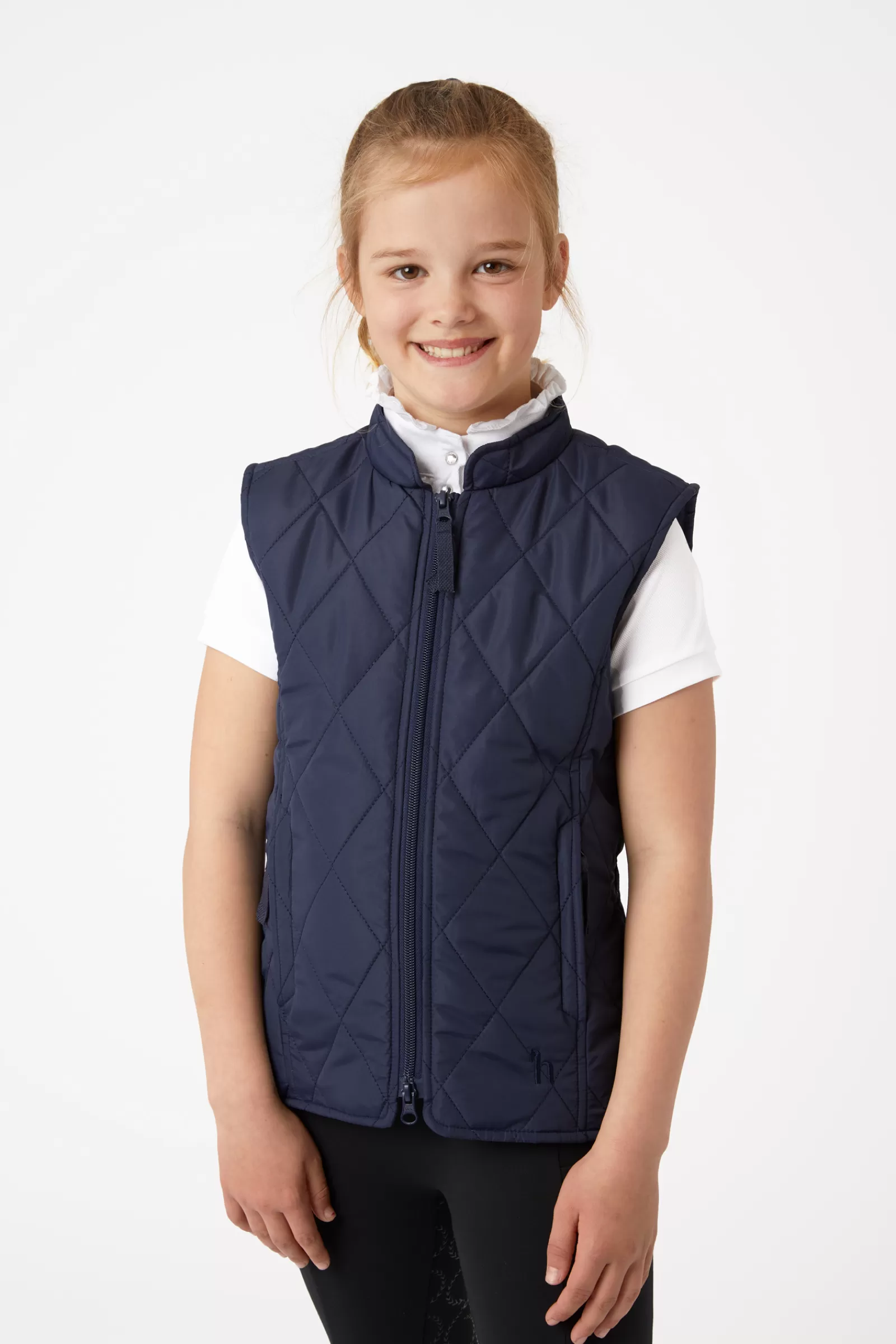 Riding Jackets & Gilets*horze Kids Classic Quilted Riding Vest Peacoat Dark Blue