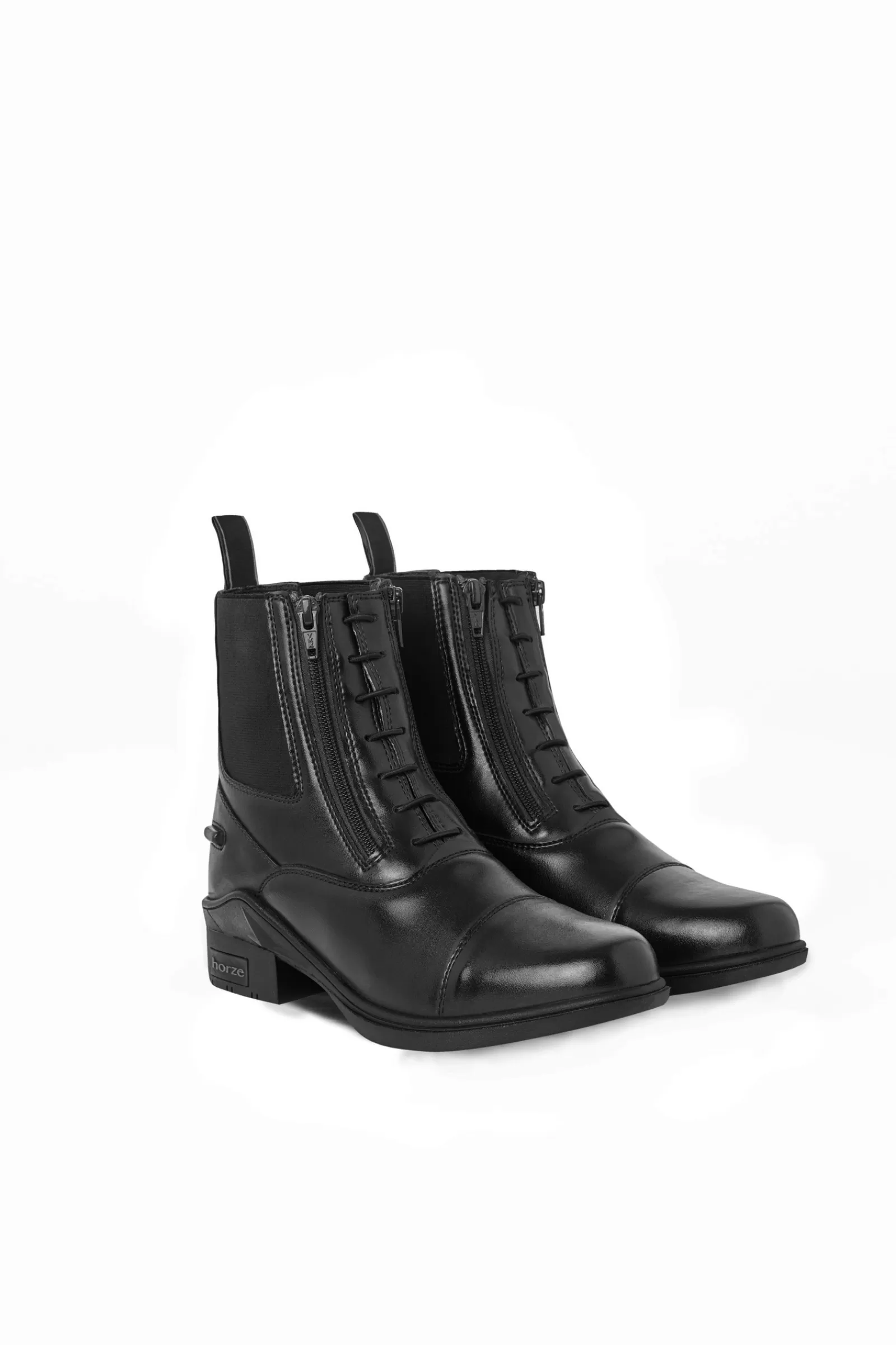 Jodhpur Boots*horze Kingston Women'S Jodhpur Boots With Double Zipper Black