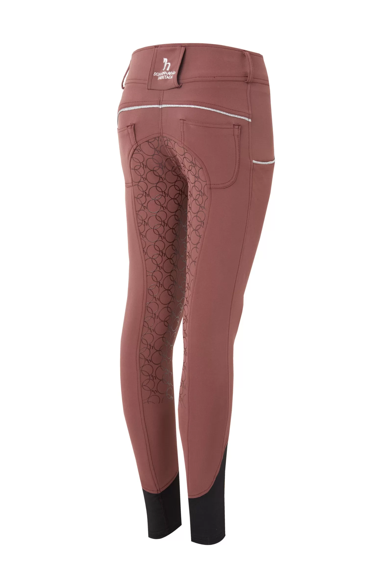 Jodhpurs & Breeches*horze Leighton Teens Silicone Full Grip Breeches With Phone Pocket Rum Raisin Brown