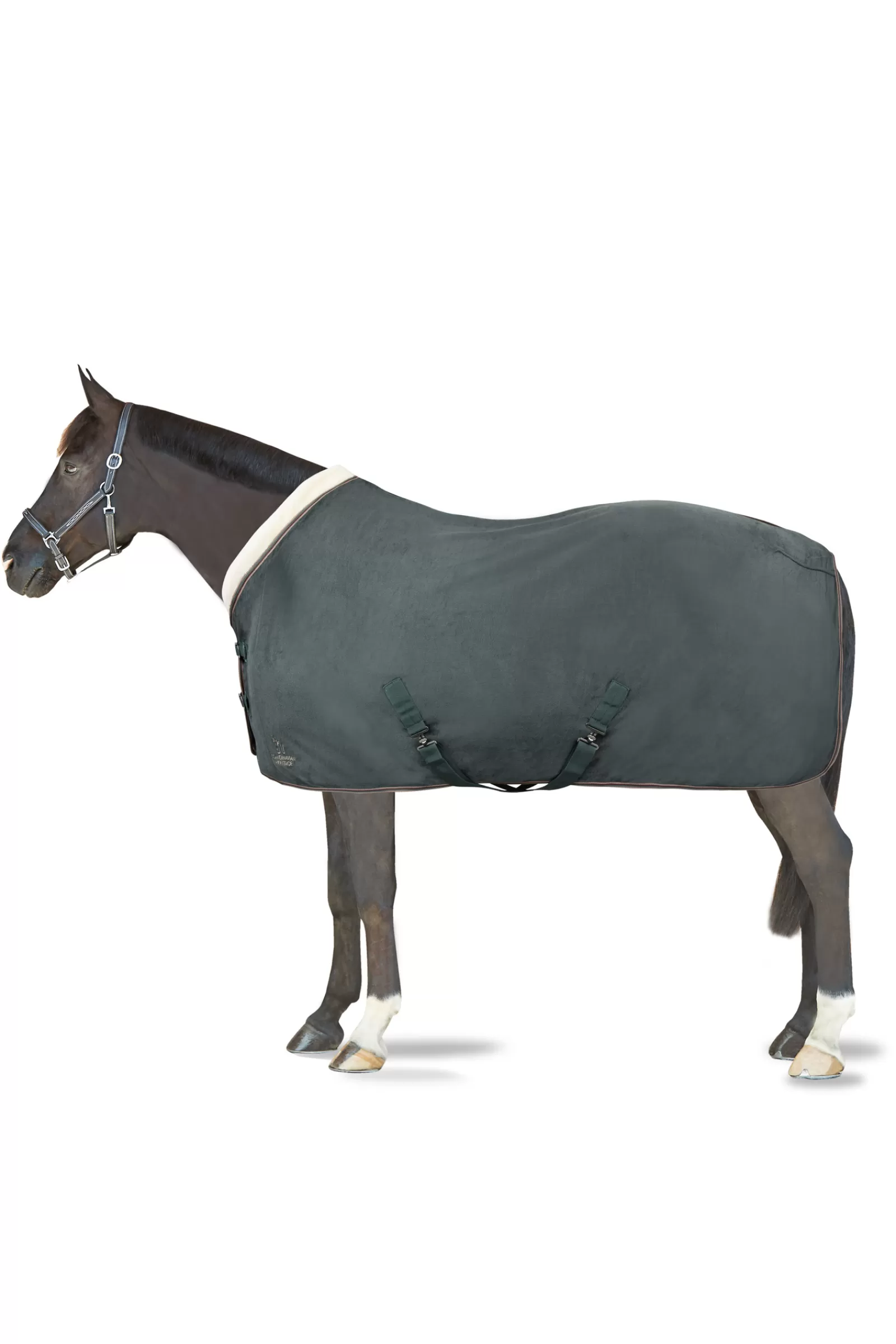 horze Leigton Teens Collection Fleece Cooler Rug With Fur Collar> Fleece Horse Rugs & Cooler Rugs