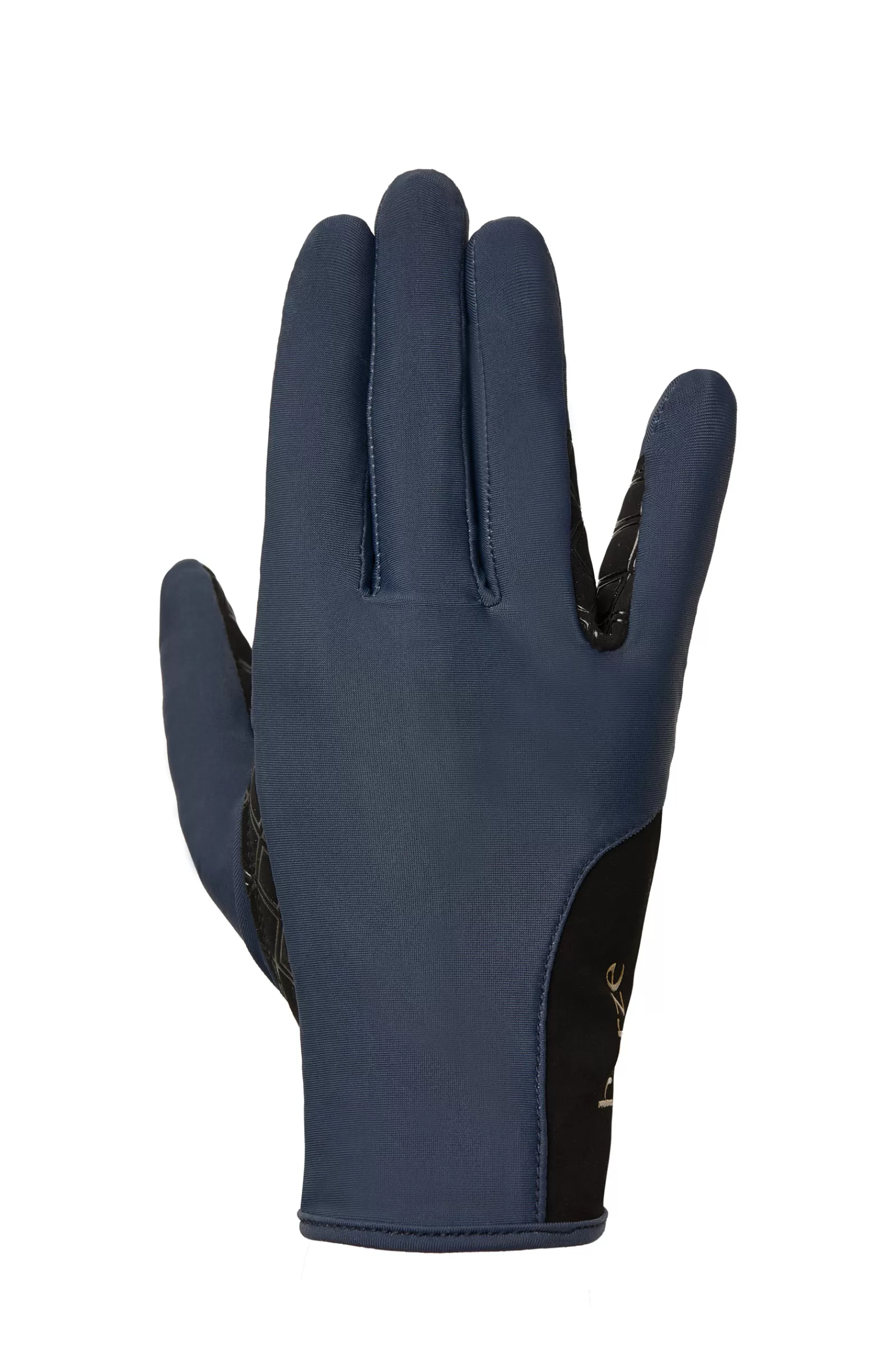 Summer Riding Gloves*horze Lianna Riding Gloves With Pu Palm Obscure Night Blue