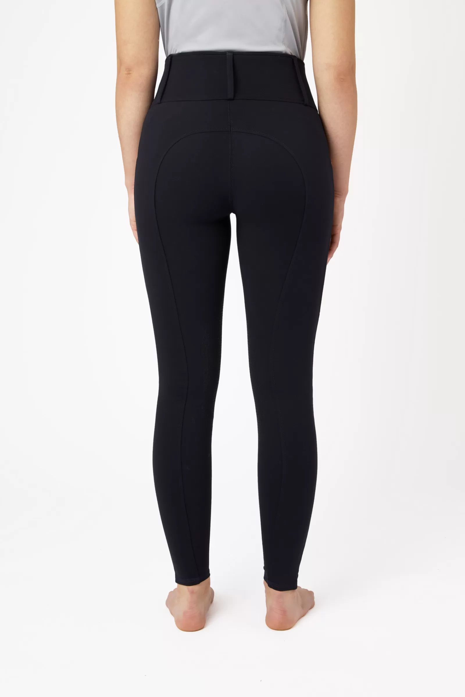 Riding Tights*horze Lucinda Women'S Knee Grip Riding Tights With Large Pockets Dark Navy