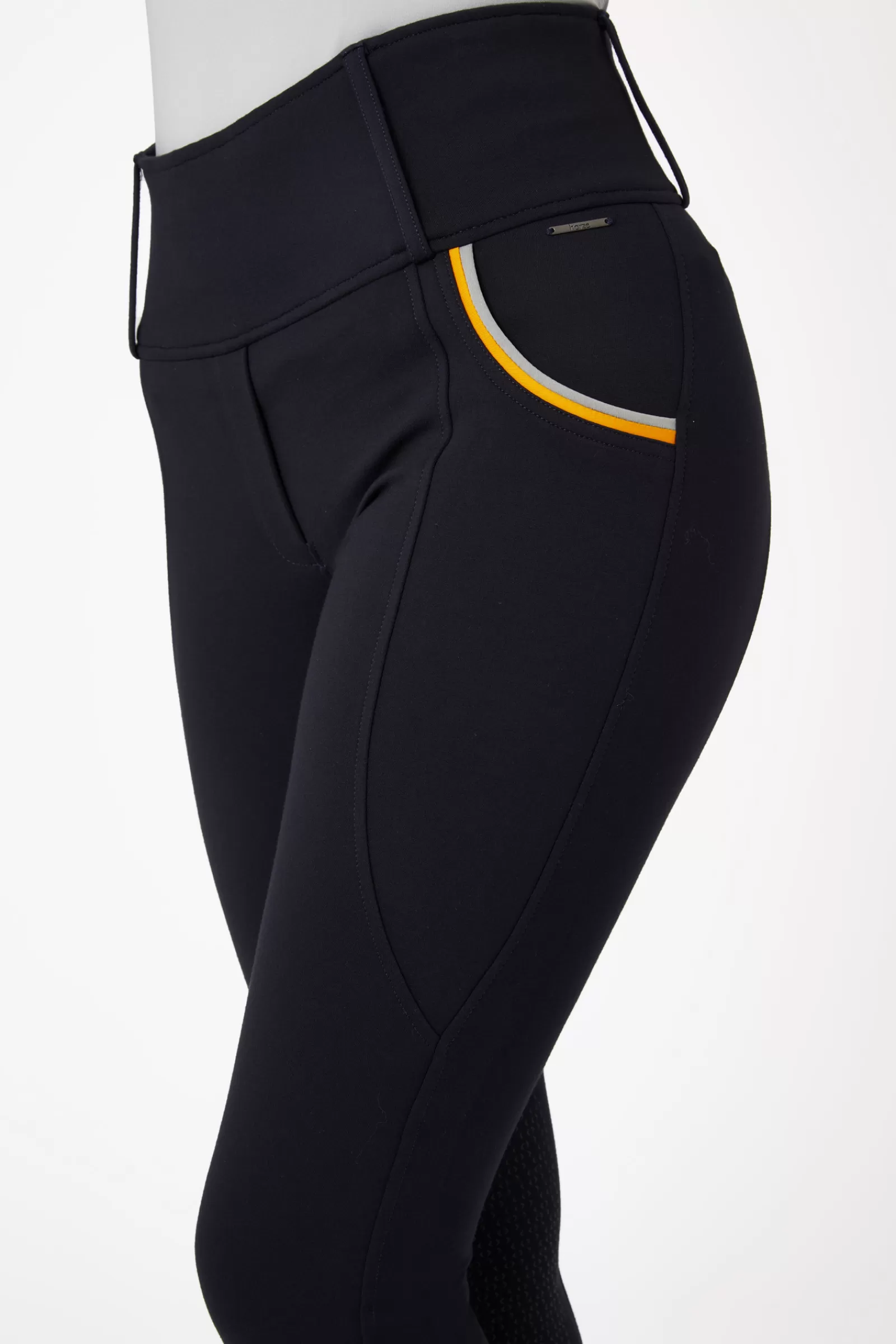 Riding Tights*horze Lucinda Women'S Knee Grip Riding Tights With Large Pockets Dark Navy