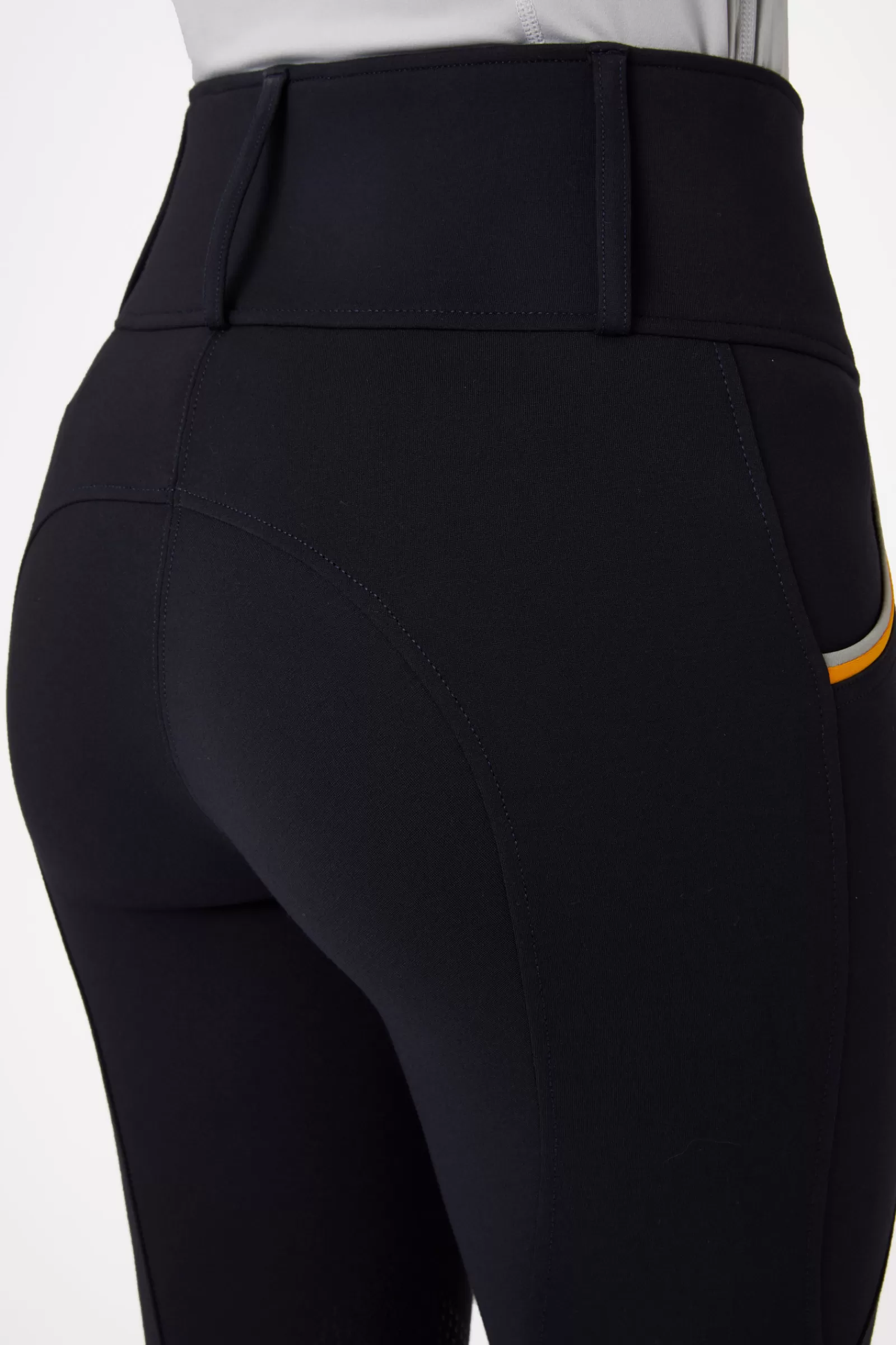 Riding Tights*horze Lucinda Women'S Knee Grip Riding Tights With Large Pockets Dark Navy