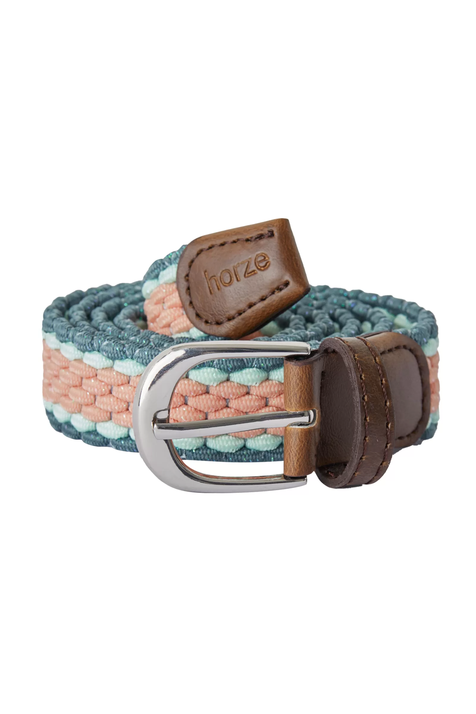 Belts*horze Marlo Kids' Stretch Belt Dusty Aqua Green