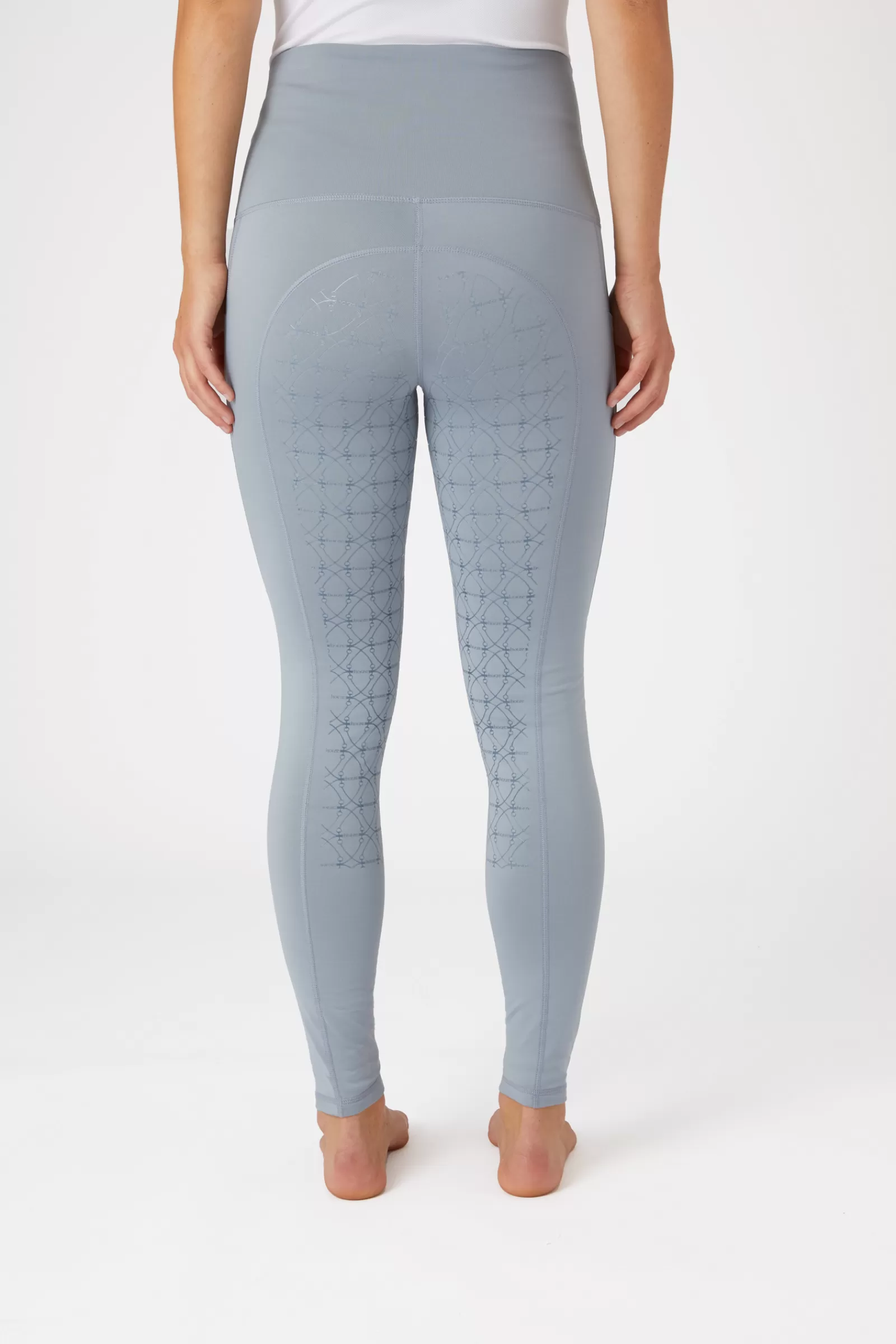 Riding Tights*horze Mette Women'S Full Seat Mid Season Riding Tights With High Waist Tradewinds Grey