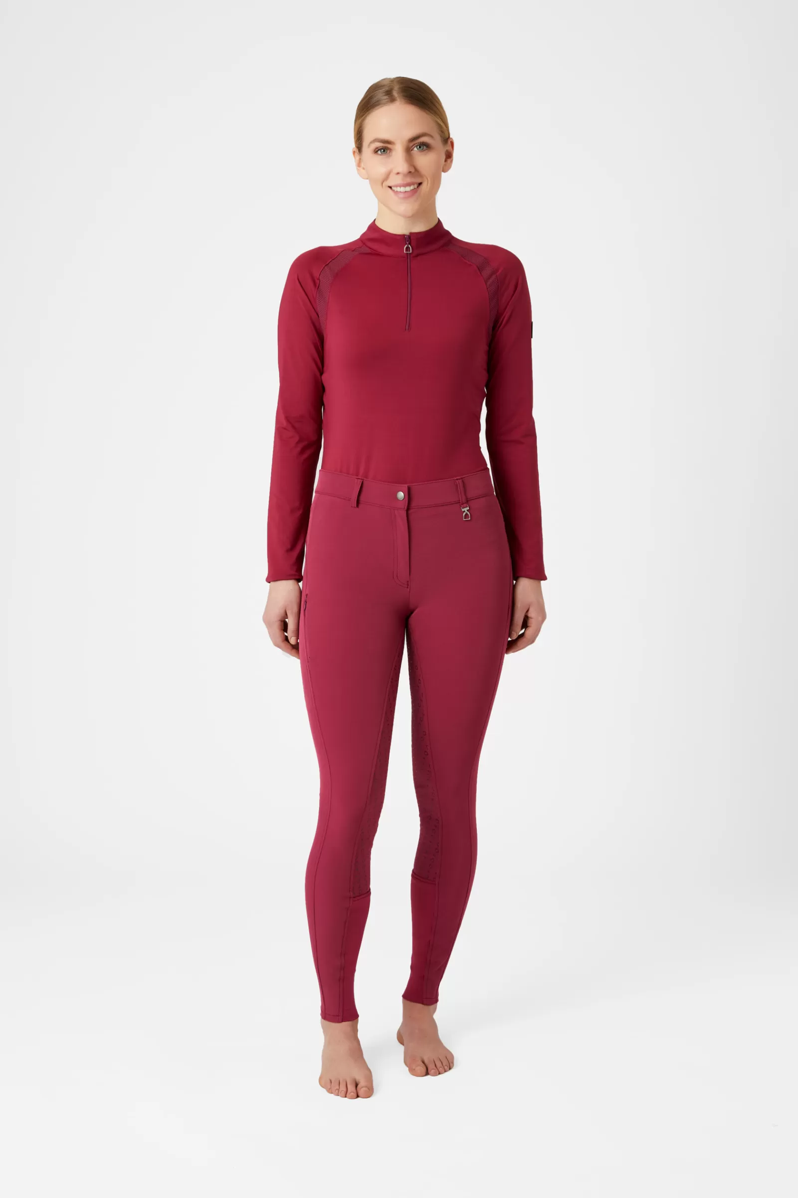 Tops & T-Shirts*horze Mia Women'S Long Sleeve Training Shirt With Mesh Panels Anemone Dark Pink