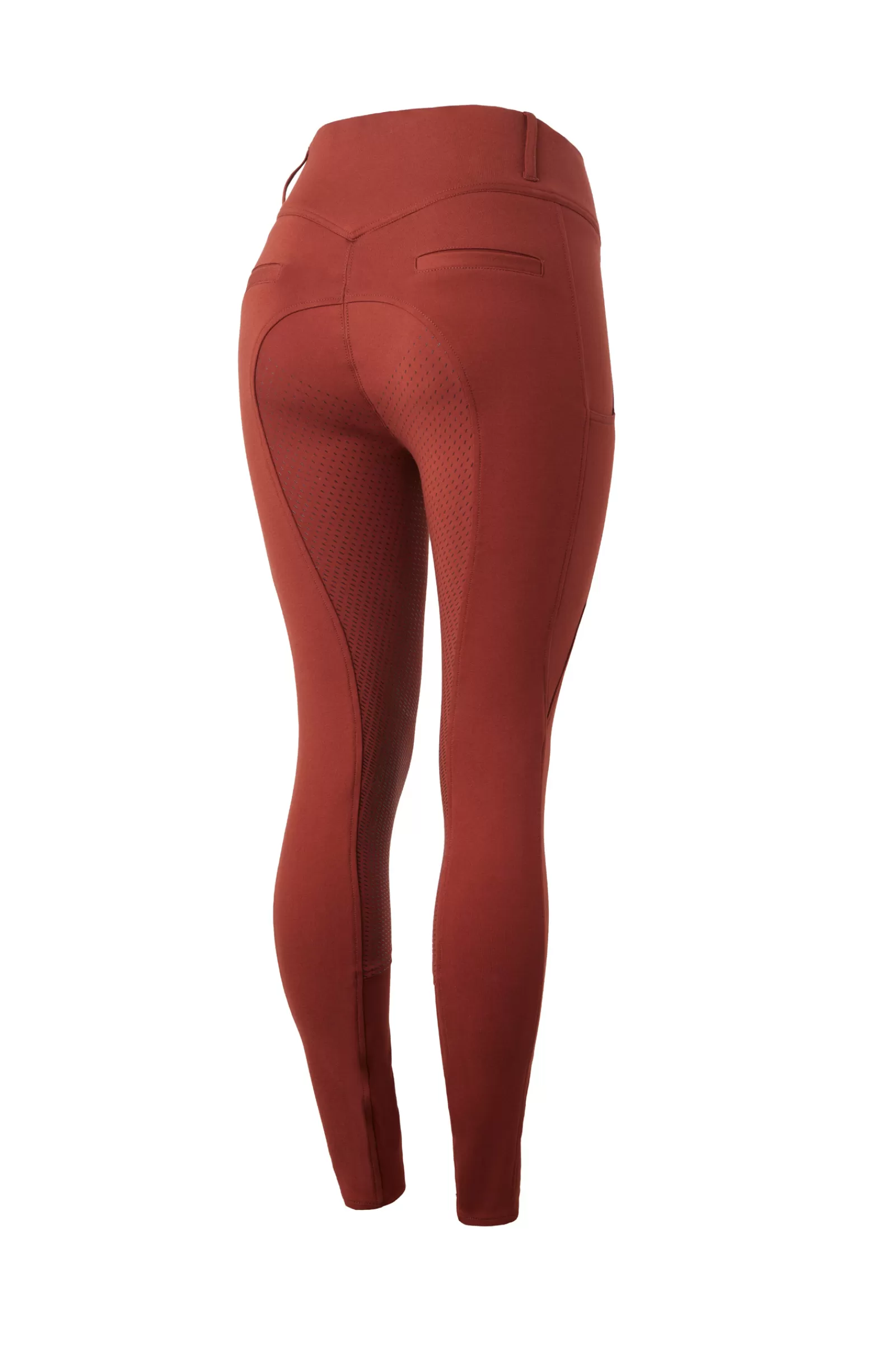 Club Apparel*horze Mira Women'S Mid-Season Full Grip Breeches Smoked Paprika