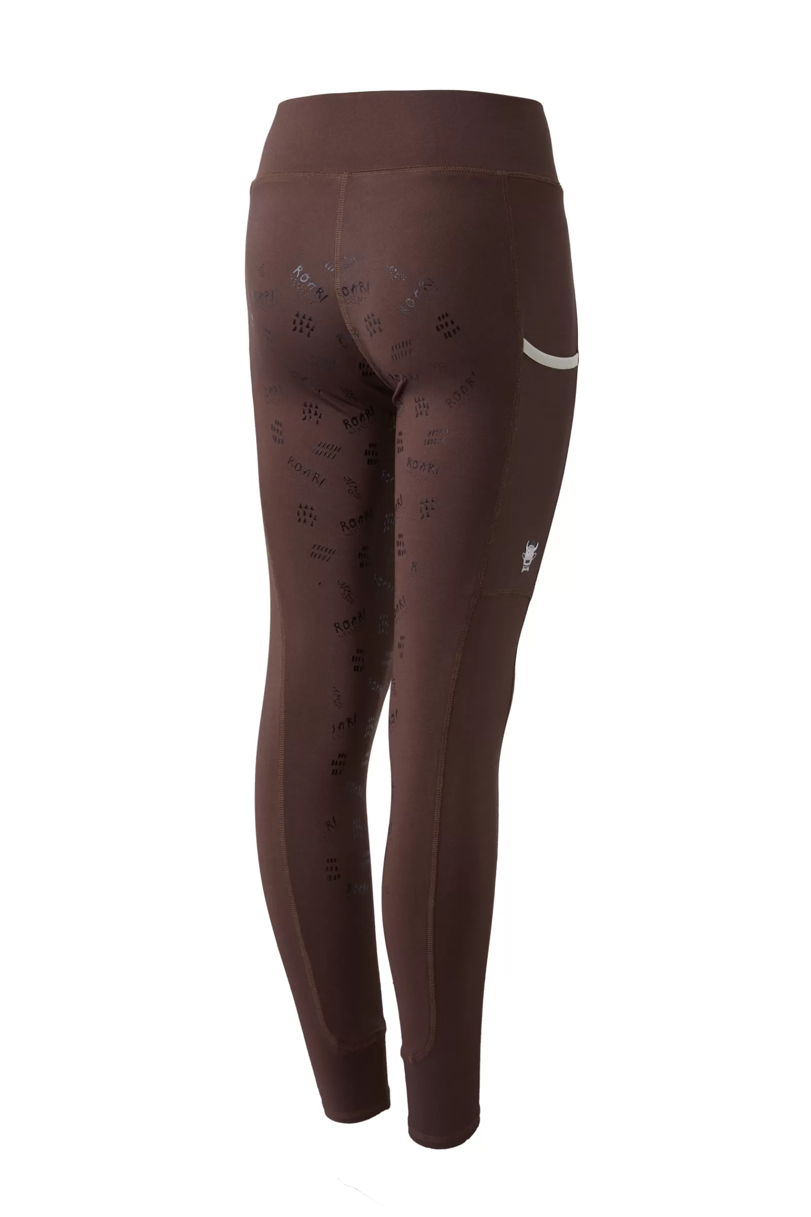 Riding Tights*horze Monster Kids Full Grip Riding Tights French Roast Dark Brown