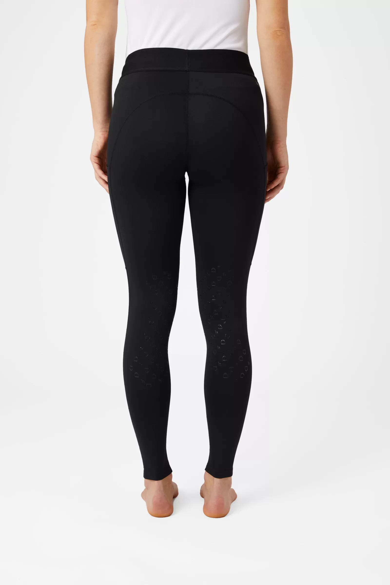 Riding Tights*horze Nadia Women'S Silicone Knee Patch Riding Tights With 4-Pockets Black
