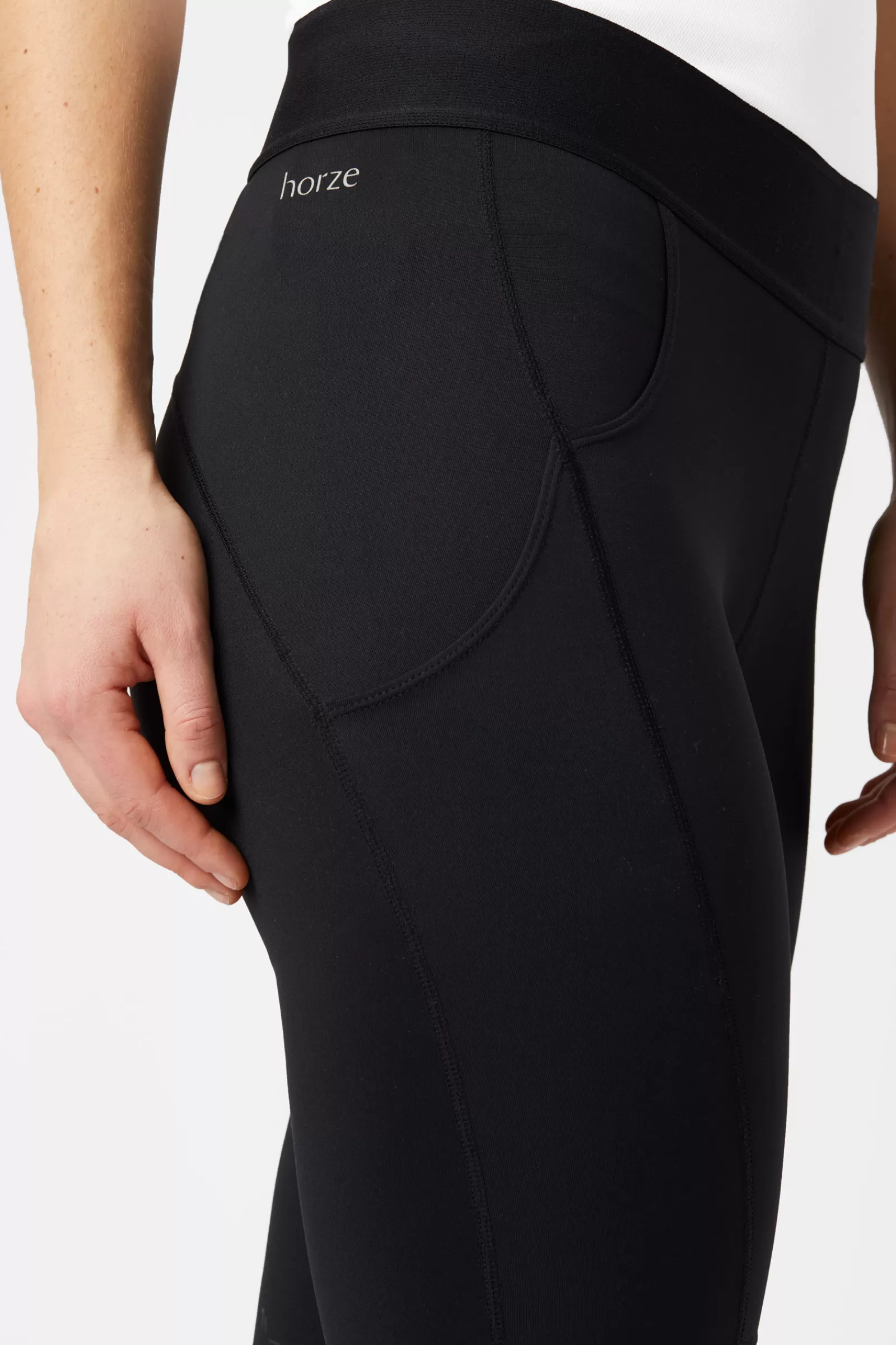 Riding Tights*horze Nadia Women'S Silicone Knee Patch Riding Tights With 4-Pockets Black