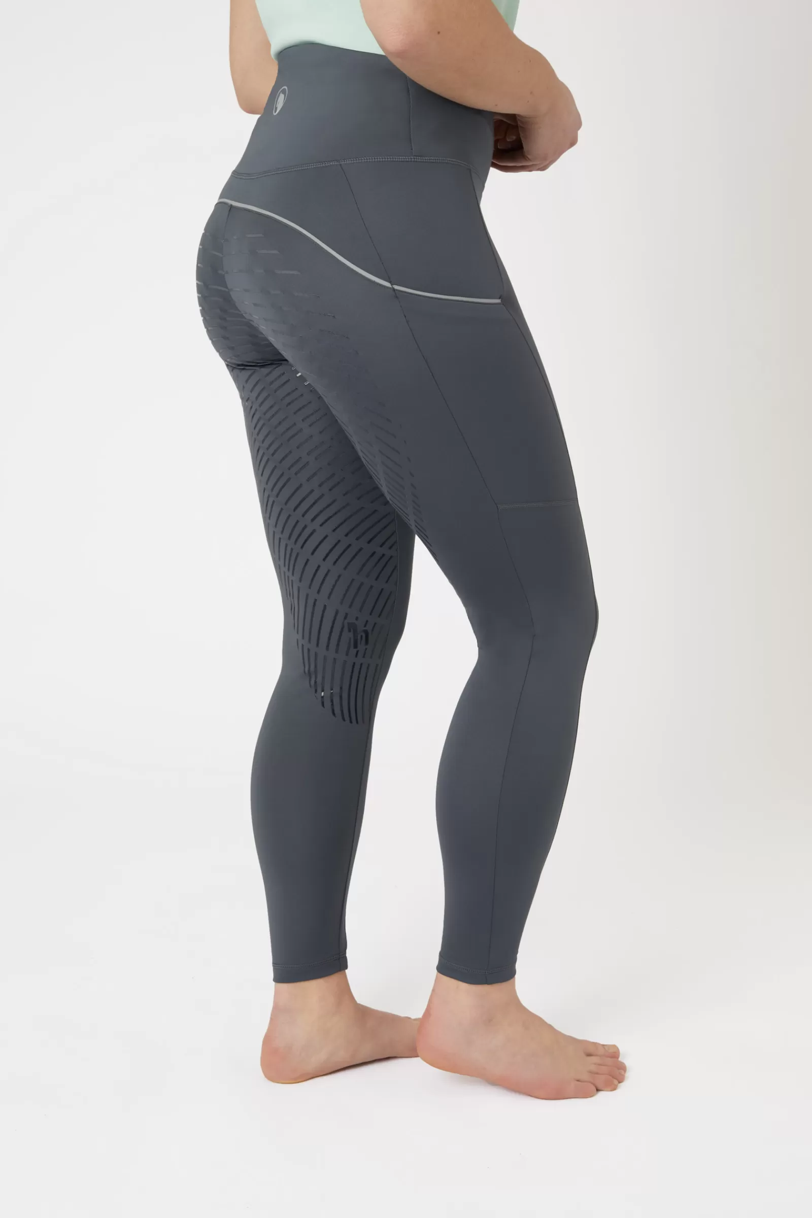 Riding Tights*horze Nicki Women'S Full Grip Tights Iron Gate Grey