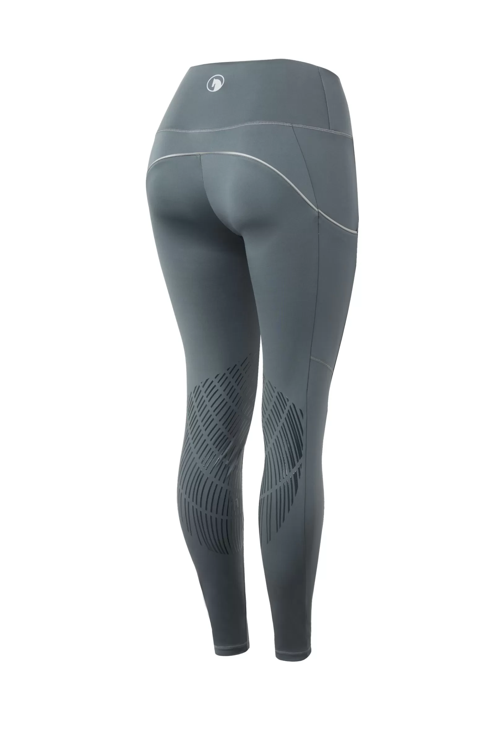 Riding Tights*horze Nicki Women'S Knee Grip Tights Iron Gate Grey