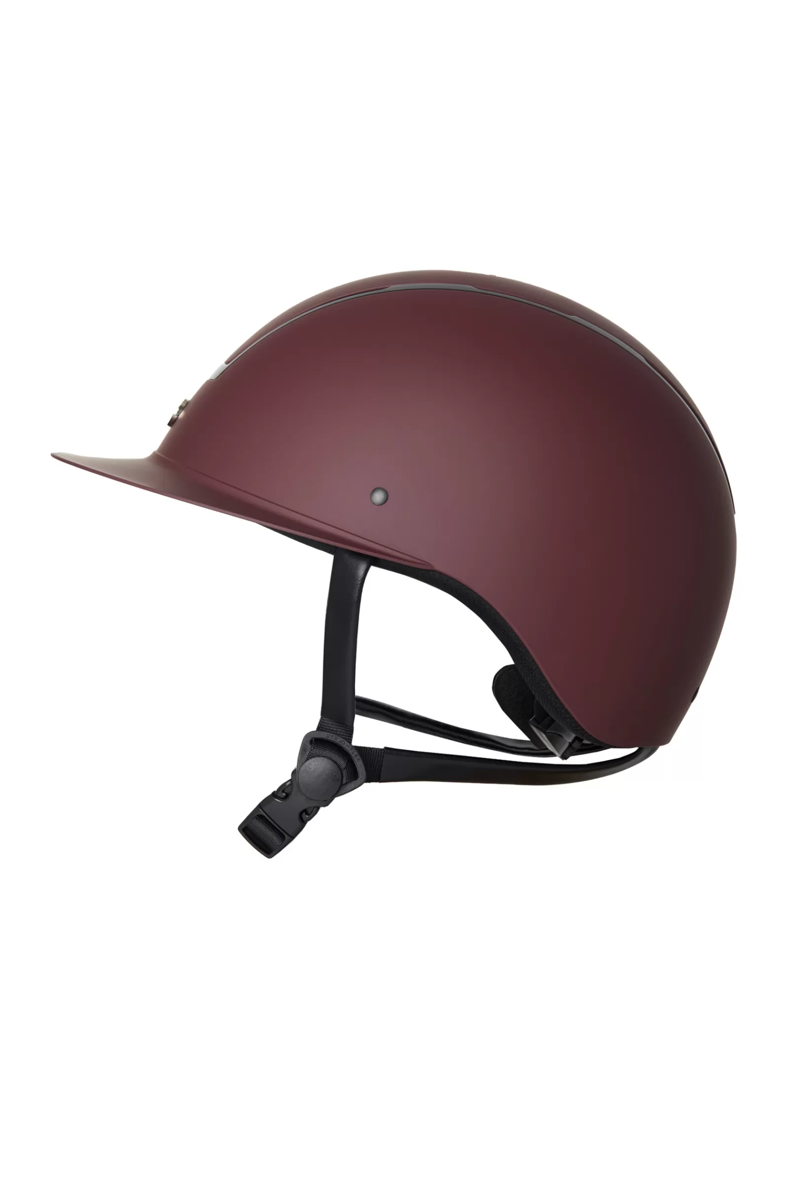 Riding Hats & Helmets*horze Noir Riding Helmet With Shiny Frame & Sun Visor Burgundy Red Mahogany