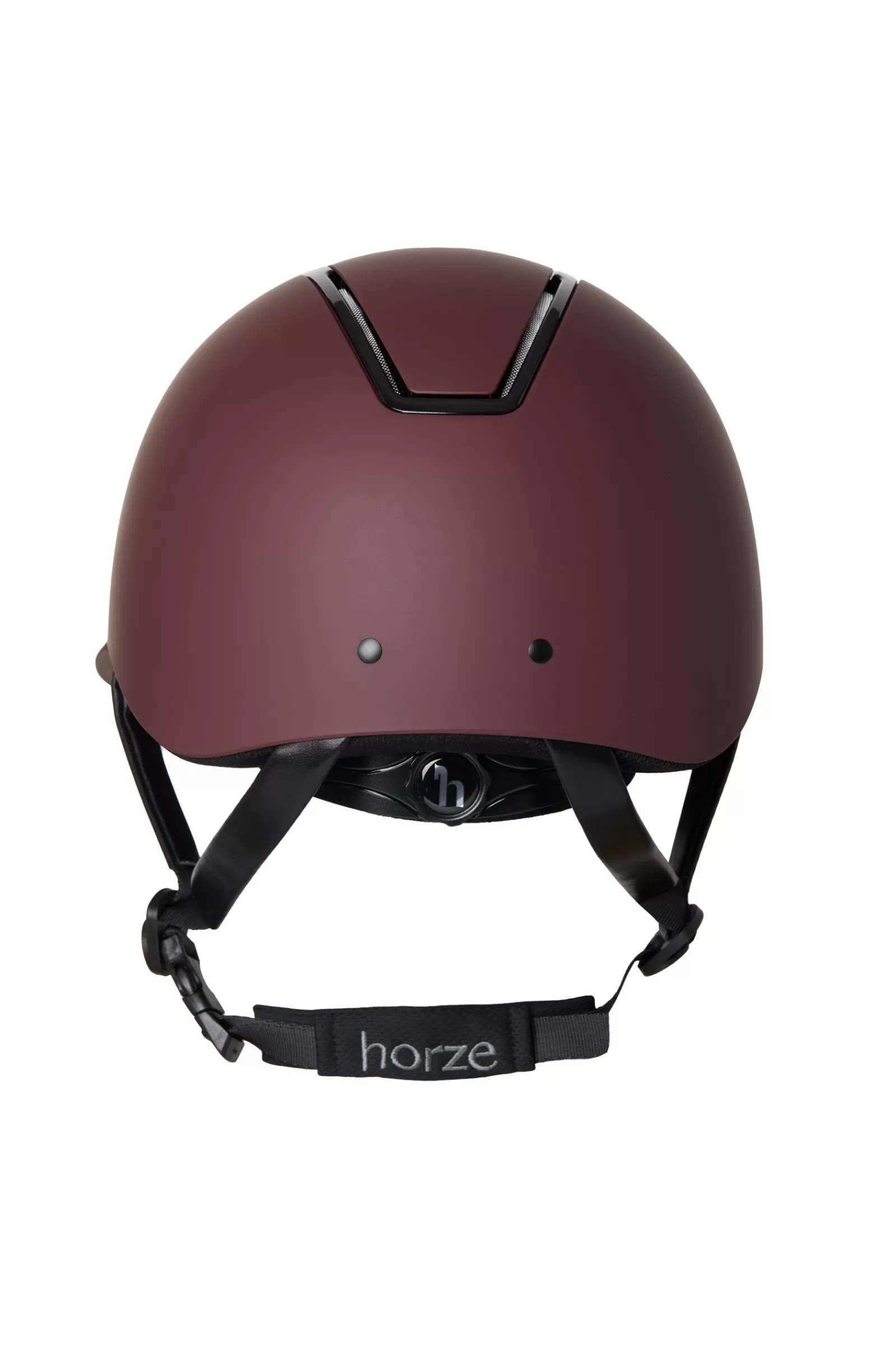 Riding Hats & Helmets*horze Noir Riding Helmet With Shiny Frame & Sun Visor Burgundy Red Mahogany