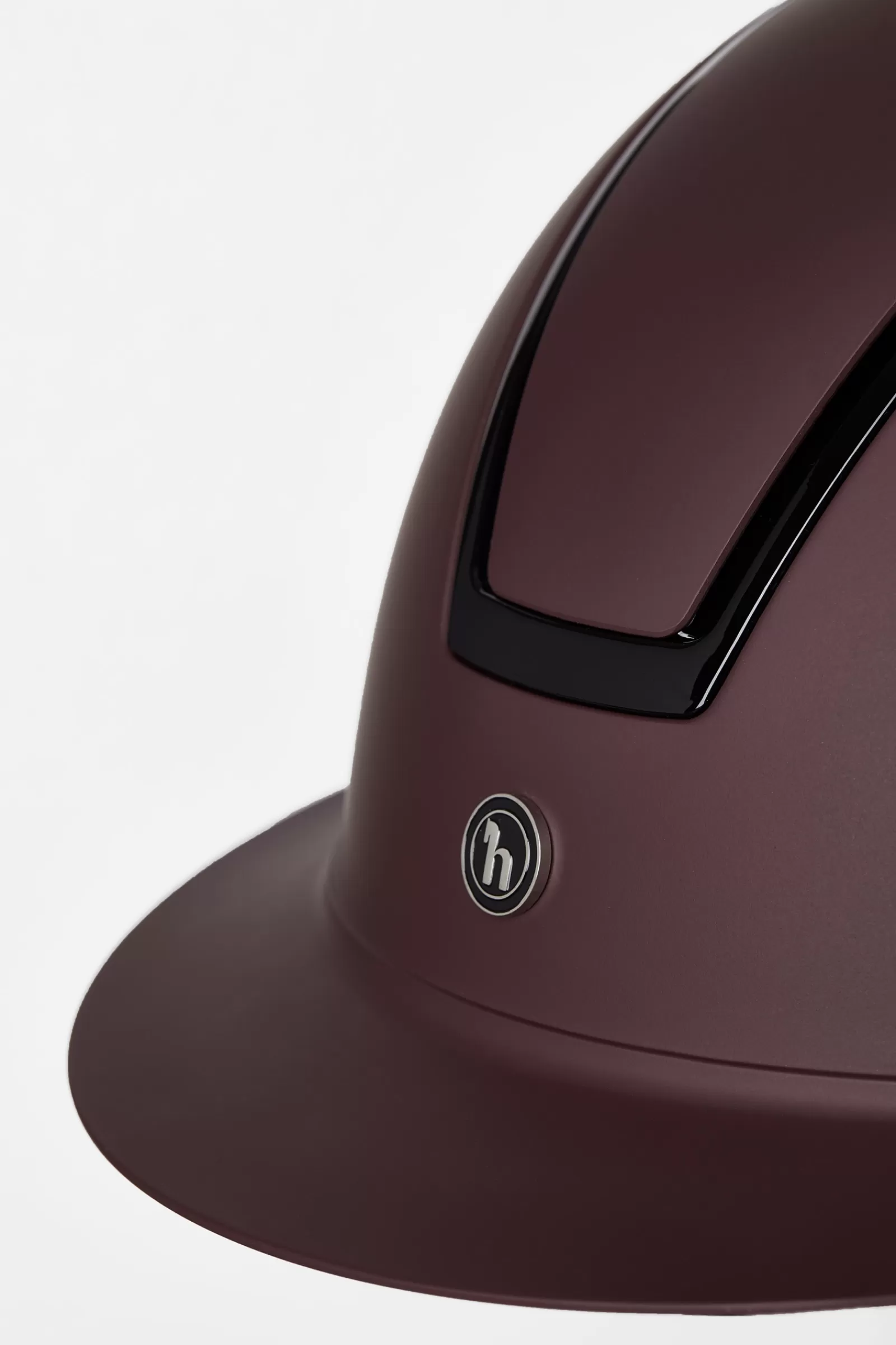 Riding Hats & Helmets*horze Noir Riding Helmet With Shiny Frame & Sun Visor Burgundy Red Mahogany