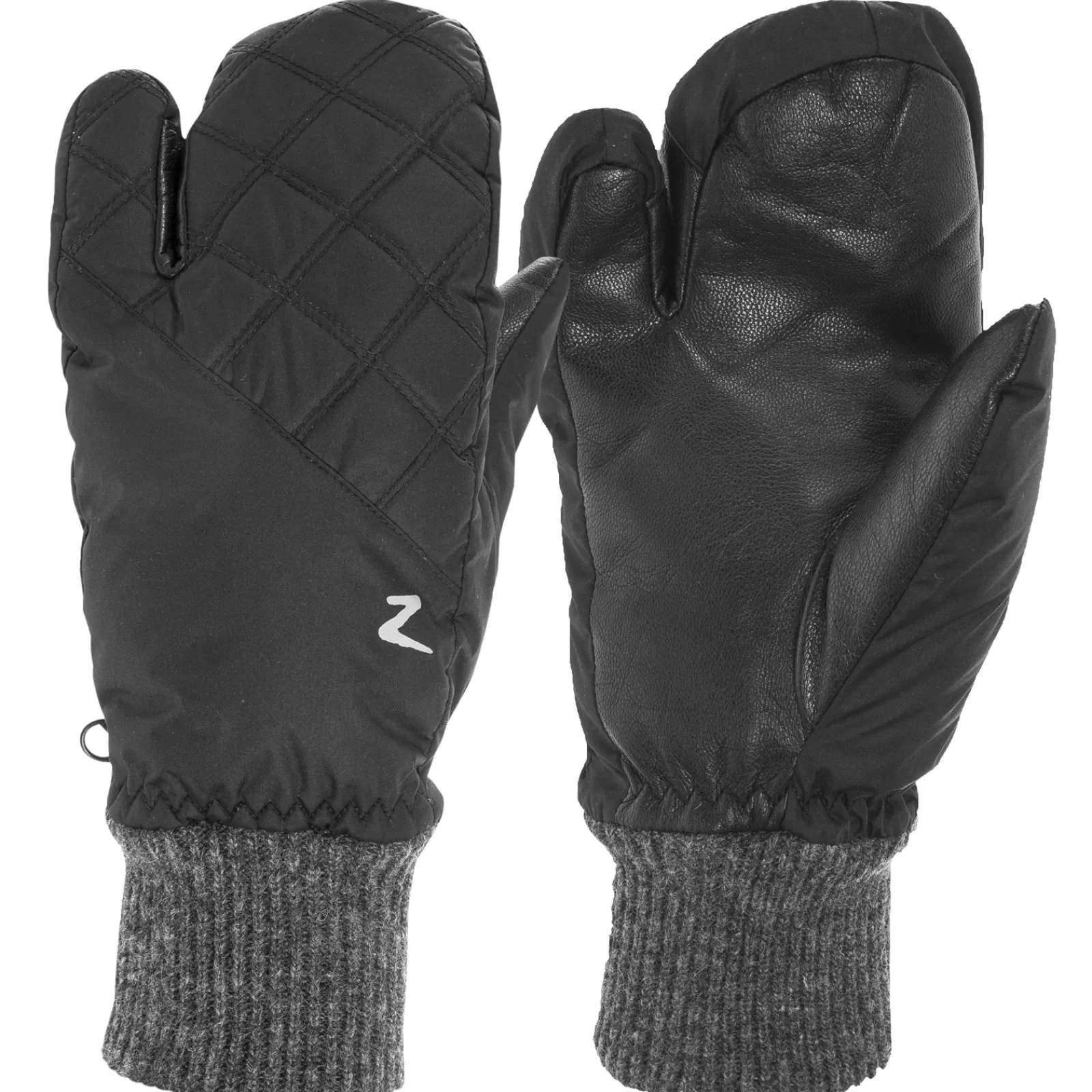 Riding Gloves For Winter*horze Padded 3-Finger Winter Mittens Black