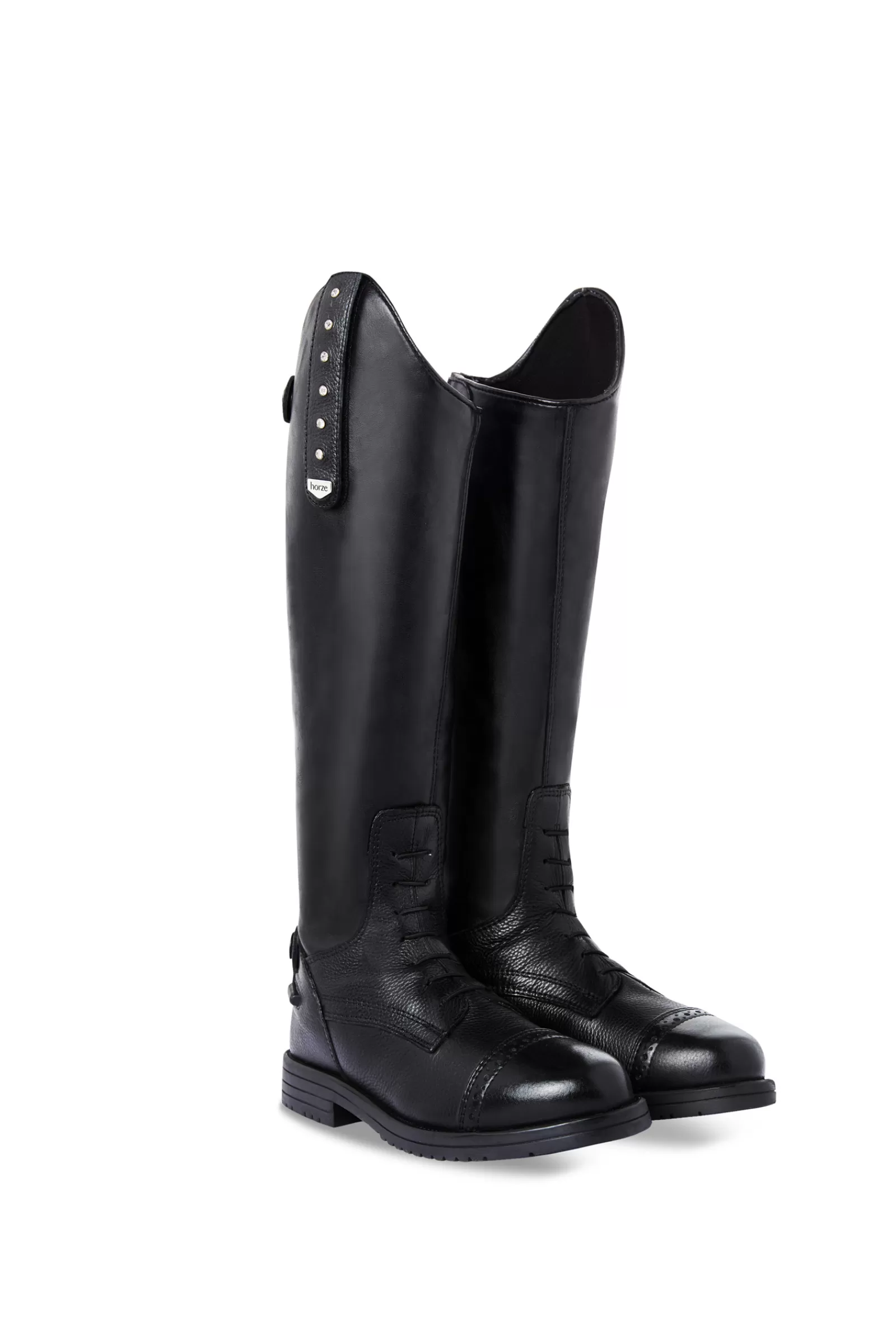 Kids Riding Boots*horze Portland Kids' Tall Boots With Crystals Black