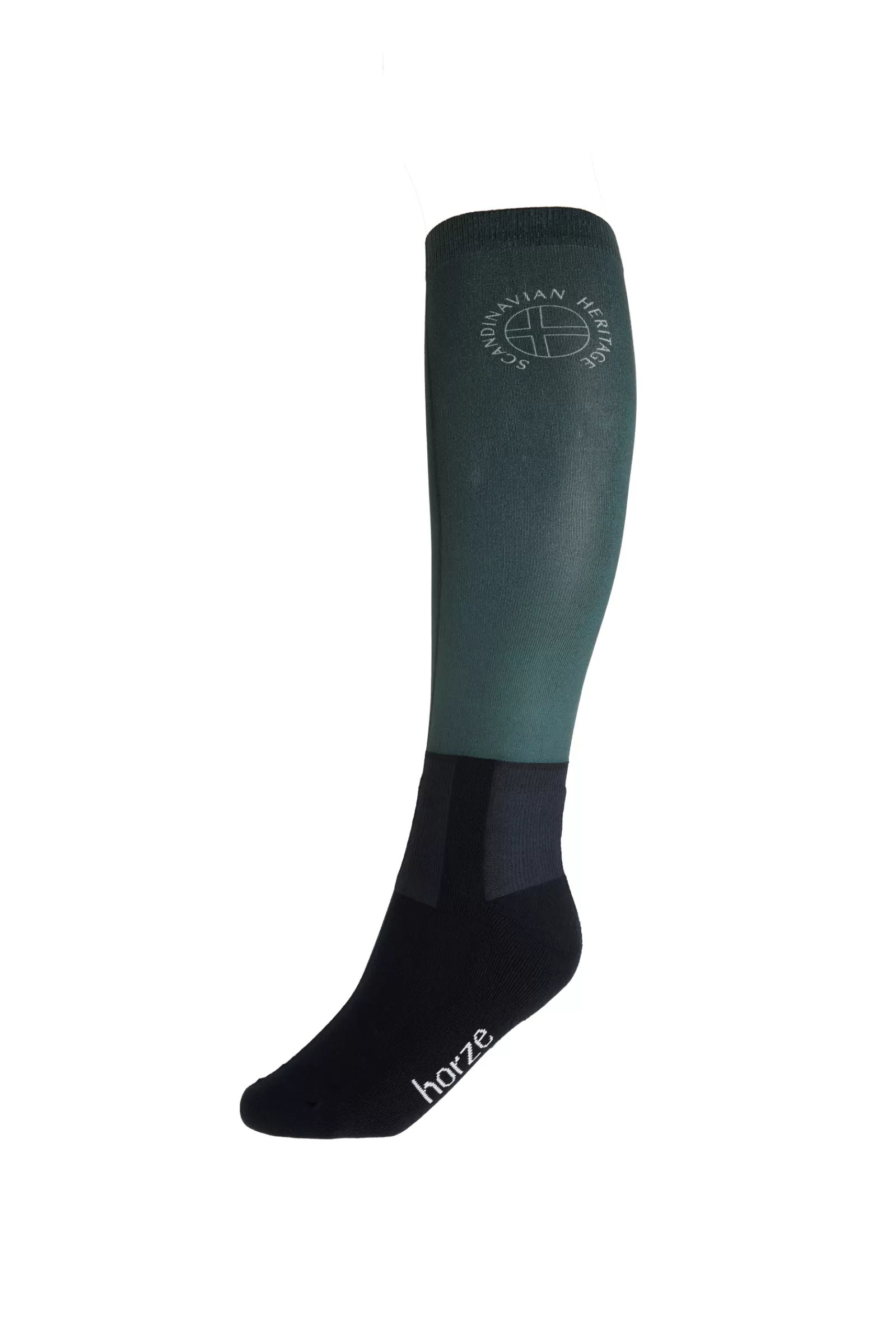 Riding Socks*horze Printed Riding Socks With Thin Shaft Cilantro Green