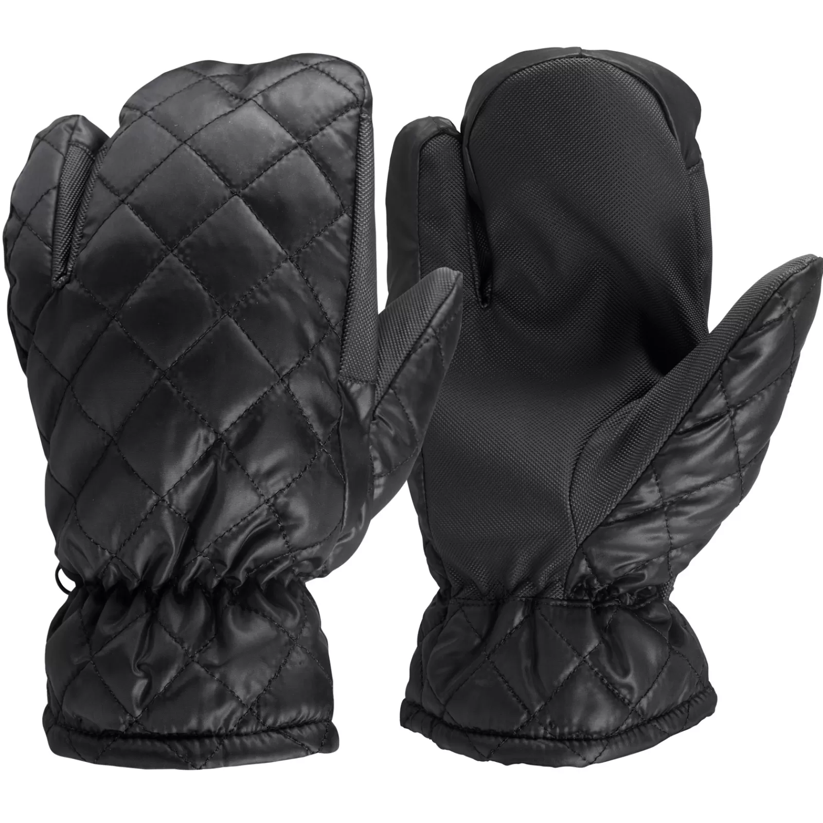 Riding Gloves For Winter*horze Quilted 3-Finger Winter Riding Gloves Black