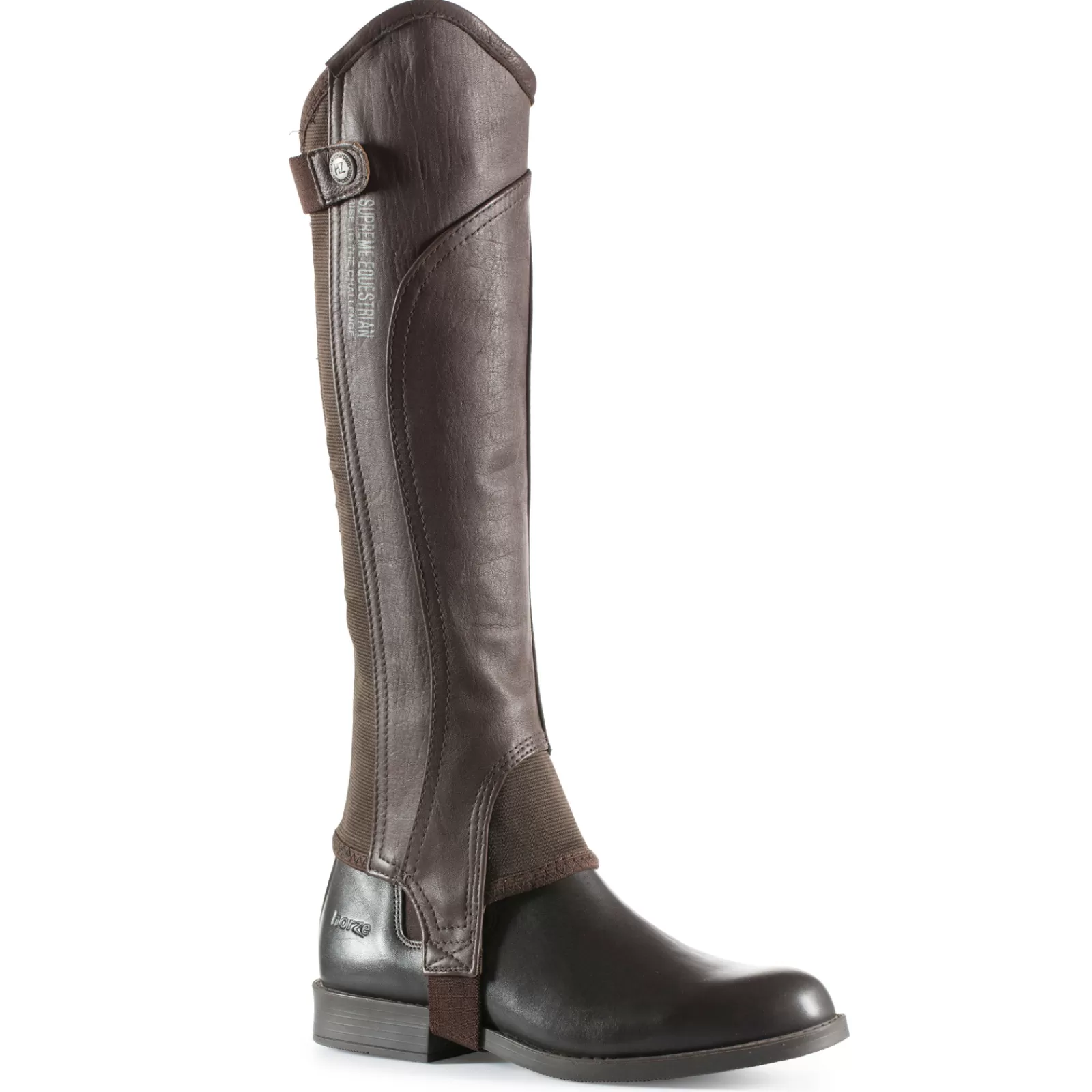 Half Chaps*horze Quinton Leather Half Chaps Dark Brown