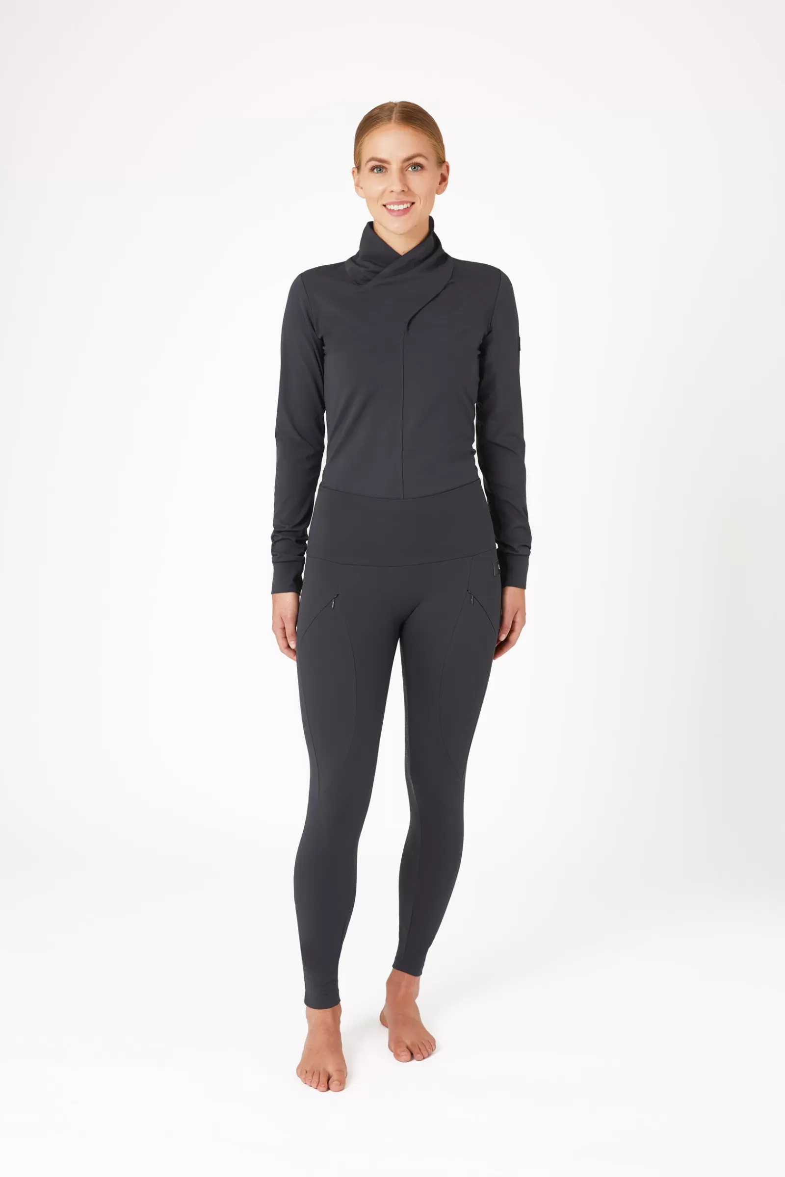 Riding Tights*horze Raquel Women'S Full Seat Riding Tights With Phone Pockets Dark Navy