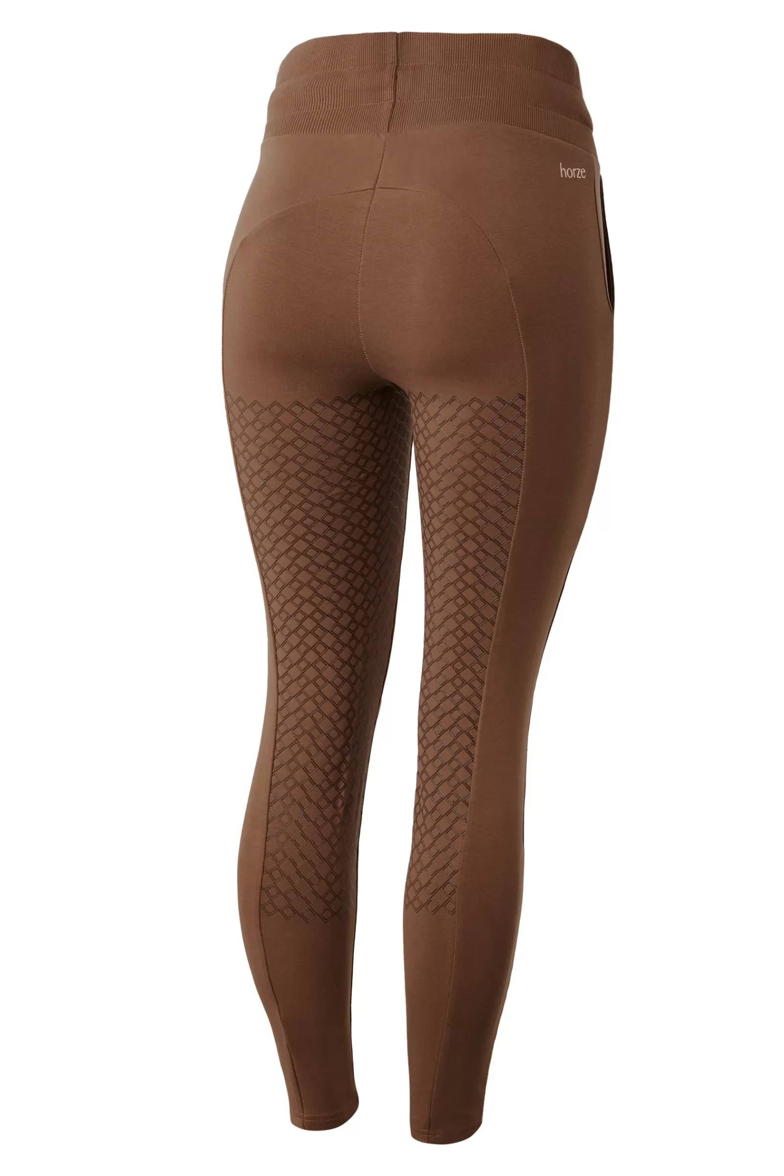 Riding Tights*horze Remy Women'S Organic Cotton Riding Tights Bison Dark Brown